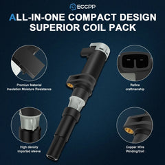 ECCPP 4 Ignition Coils For 2002-2010 Nissan Platina Renault Clio 1.6L L4 ECCPP [2]