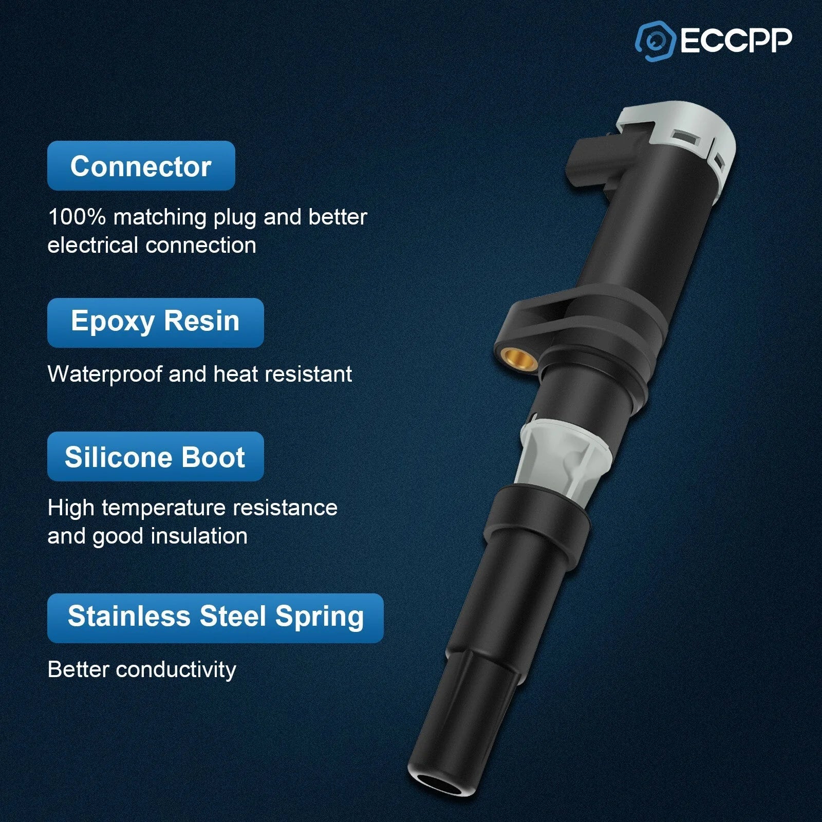 ECCPP 4 Ignition Coils For 2002-2010 Nissan Platina Renault Clio 1.6L L4 ECCPP [4]