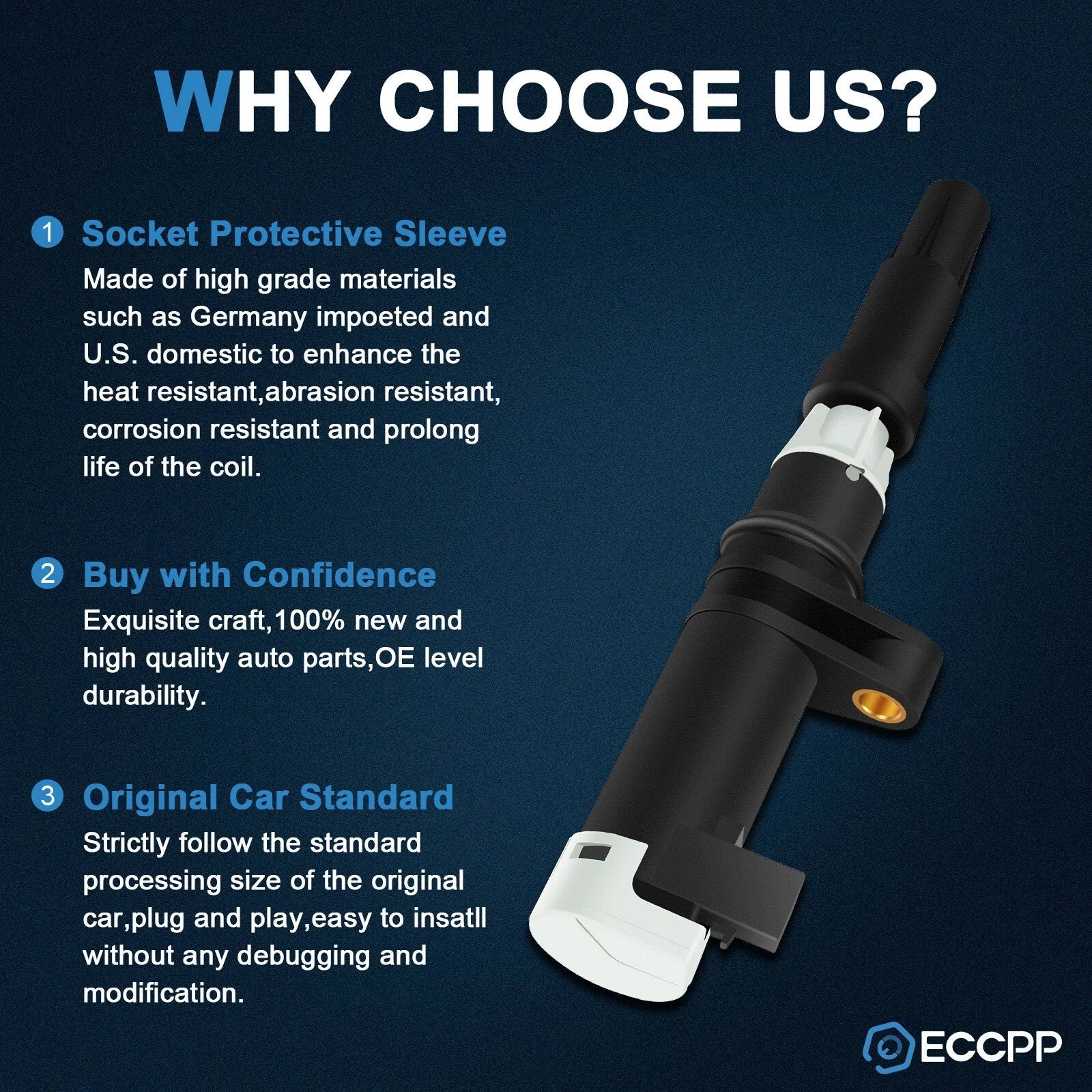 ECCPP 4 Ignition Coils For 2002-2010 Nissan Platina Renault Clio 1.6L L4 ECCPP [5]