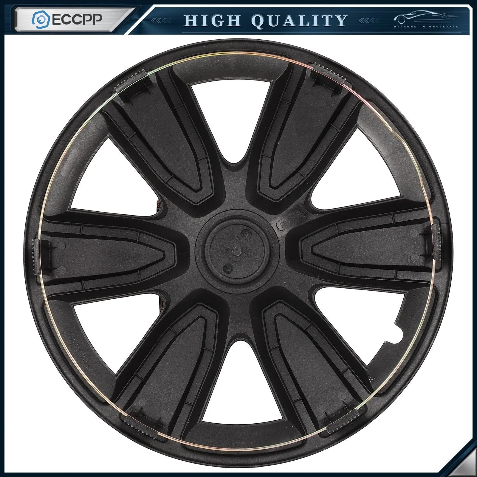 ECCPP 4 Pcs 15 inch Universal Hub Caps Wheel Cover Kit Snap On For R15 Tire Rim KOEEP [3]