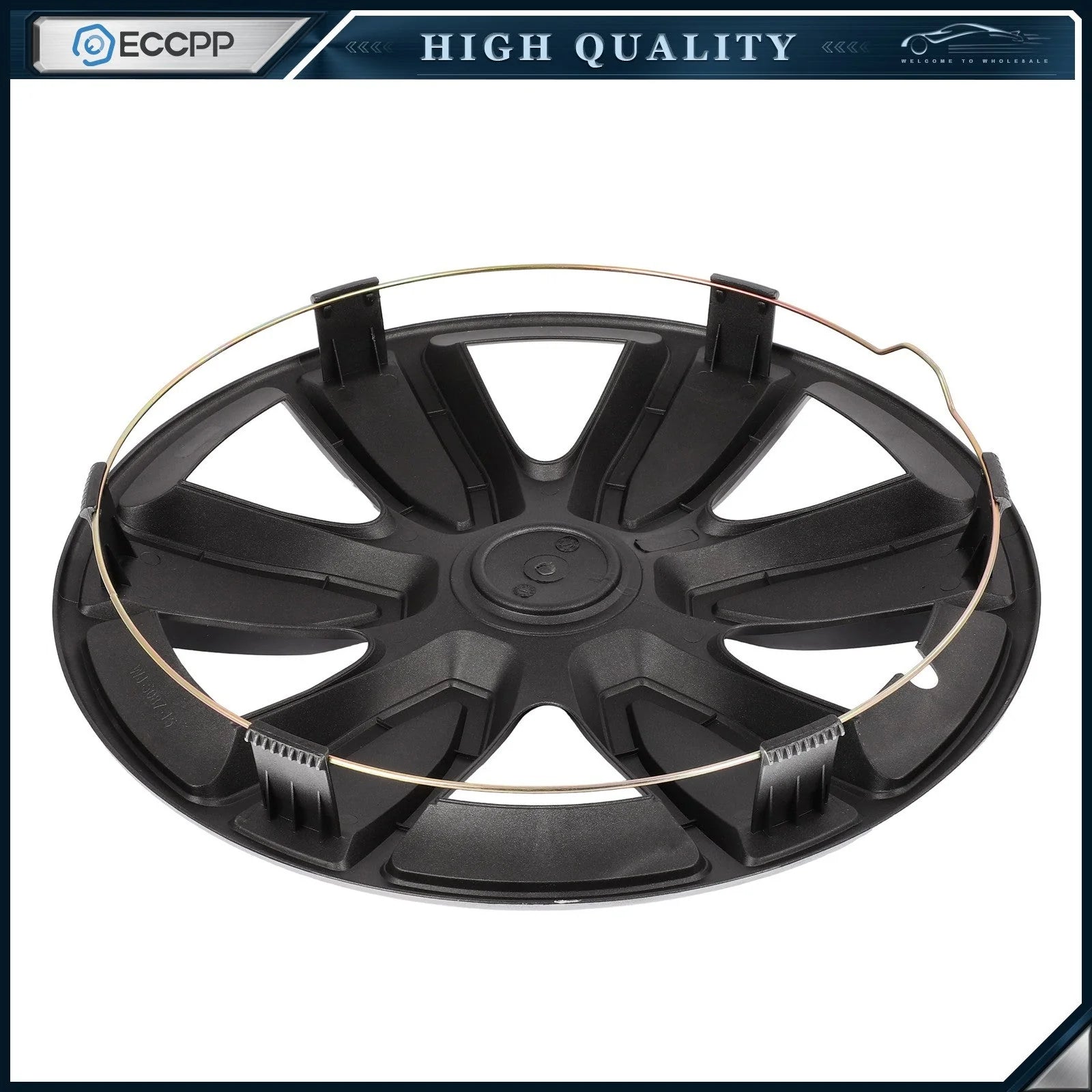 ECCPP 4 Pcs 15 inch Universal Hub Caps Wheel Cover Kit Snap On For R15 Tire Rim KOEEP [5]