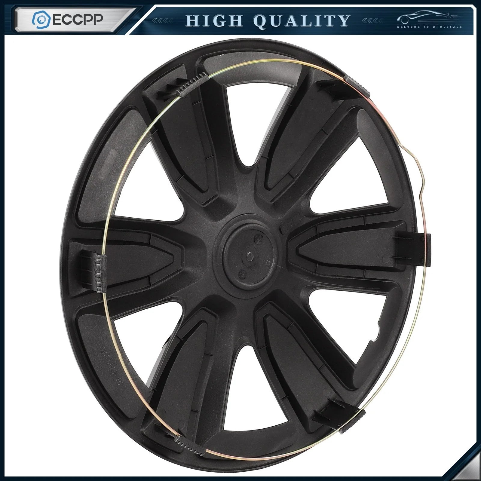ECCPP 4 Pcs 15 inch Universal Hub Caps Wheel Cover Kit Snap On For R15 Tire Rim KOEEP [7]