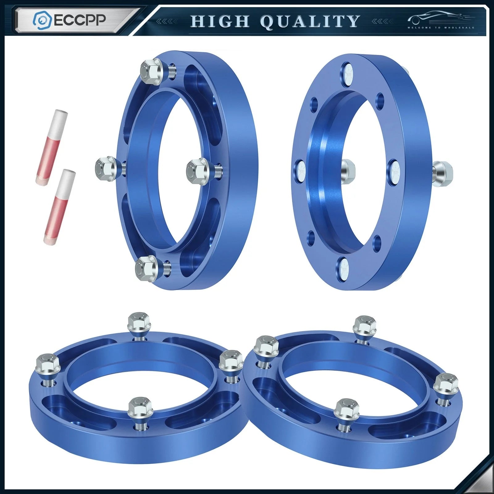 ECCPP 4 Pcs 1" 4x156 Wheel Spacers 3/8"x24 For Polaris Sportsman Ranger 400 500 KOEEP [1]