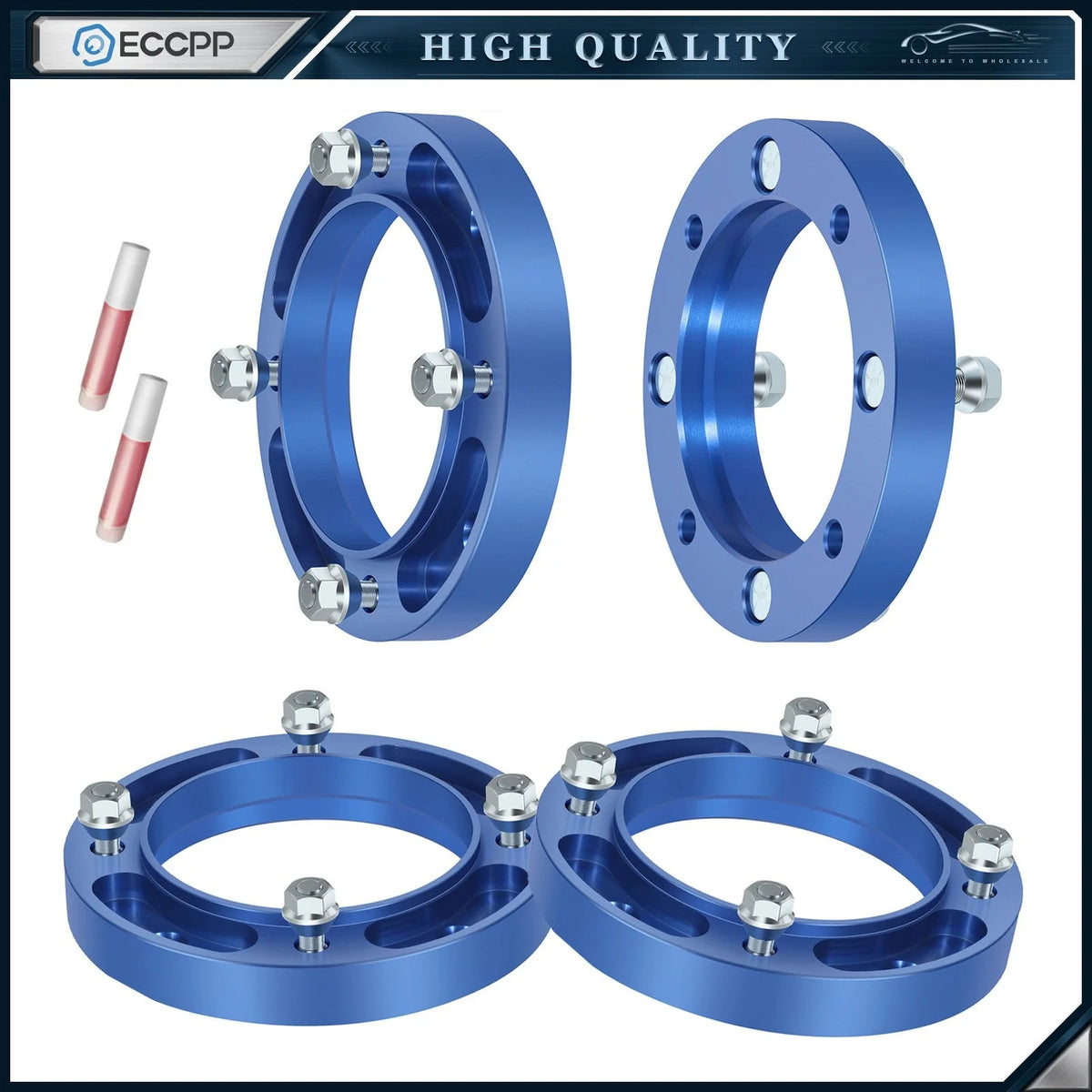 ECCPP 4 Pcs 1" 4x156 Wheel Spacers 3/8"x24 For Polaris Sportsman Ranger 400 500 KOEEP [1]