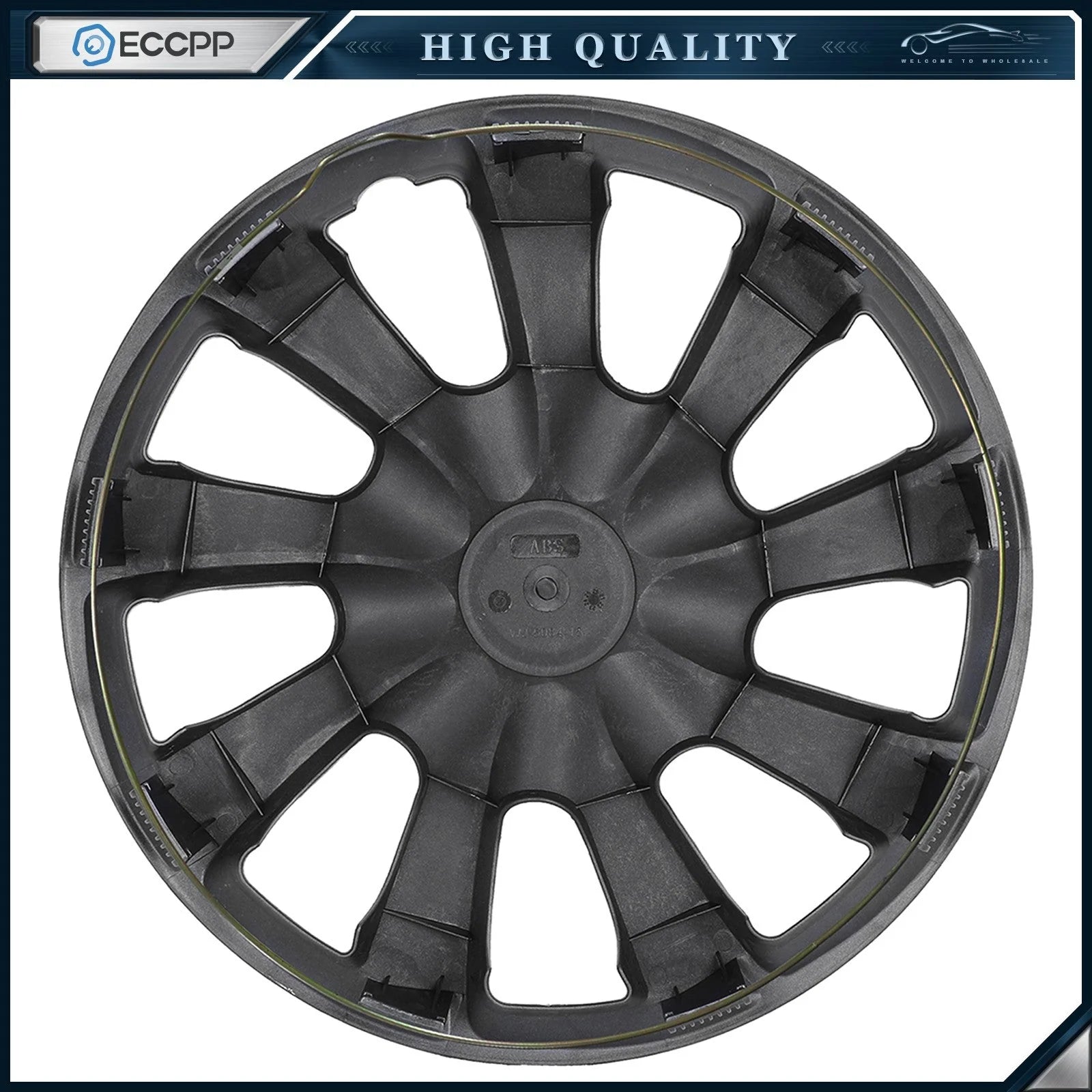 ECCPP 4 Pcs Wheel Hub Caps with Snap-On Retention Rings For 17 inch R17 Tires 6B93BC-57 [3]