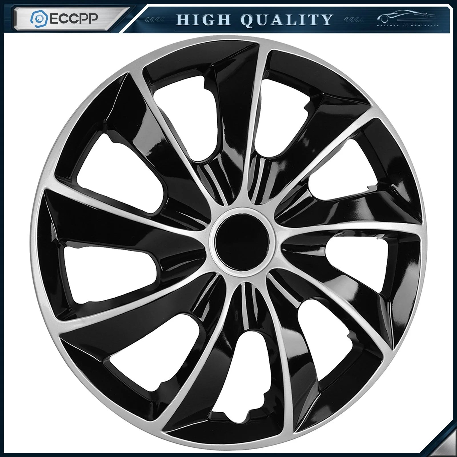 ECCPP 4 Pcs Wheel Hub Caps with Snap-On Retention Rings For 17 inch R17 Tires 6B93BC-57 [5]