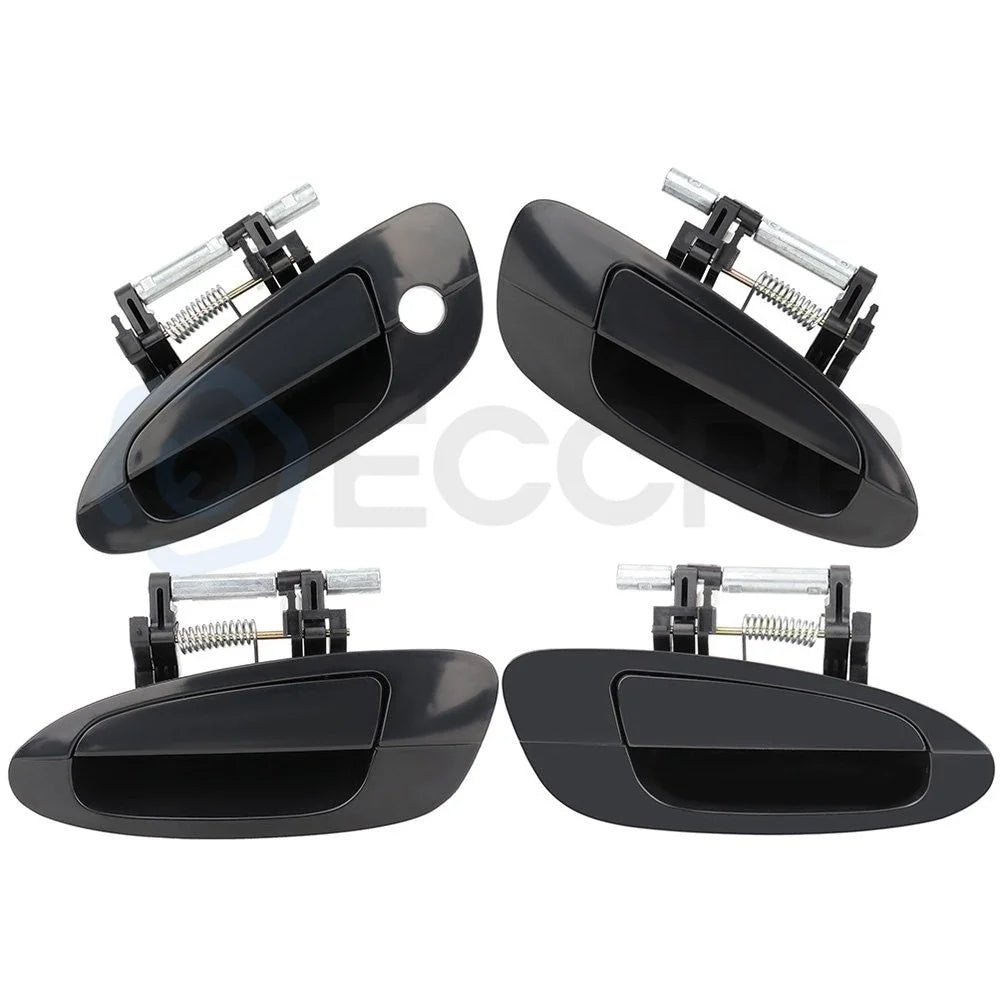 ECCPP 4x Black Door Handle For Nissan 02-06 Altima Rear Front LH RH Outside Side ECCPP [1]