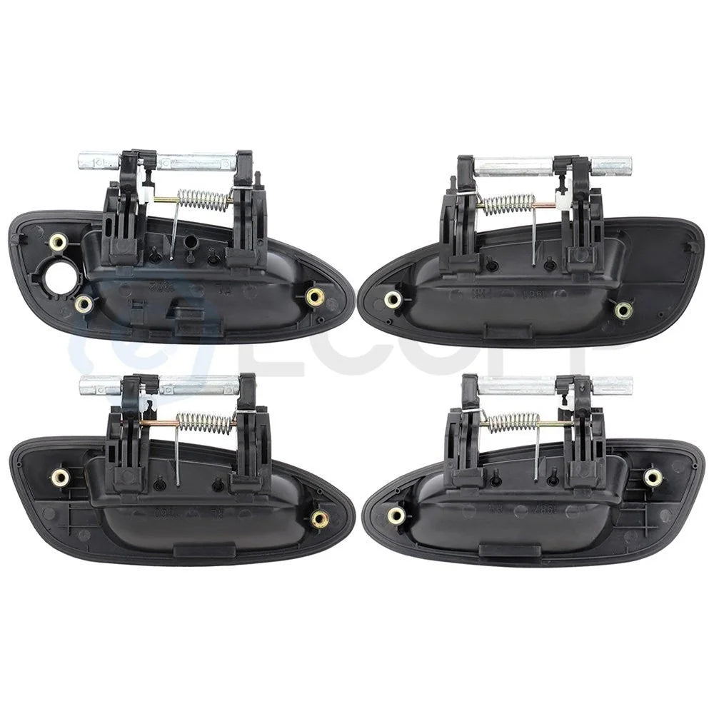ECCPP 4x Black Door Handle For Nissan 02-06 Altima Rear Front LH RH Outside Side ECCPP [2]