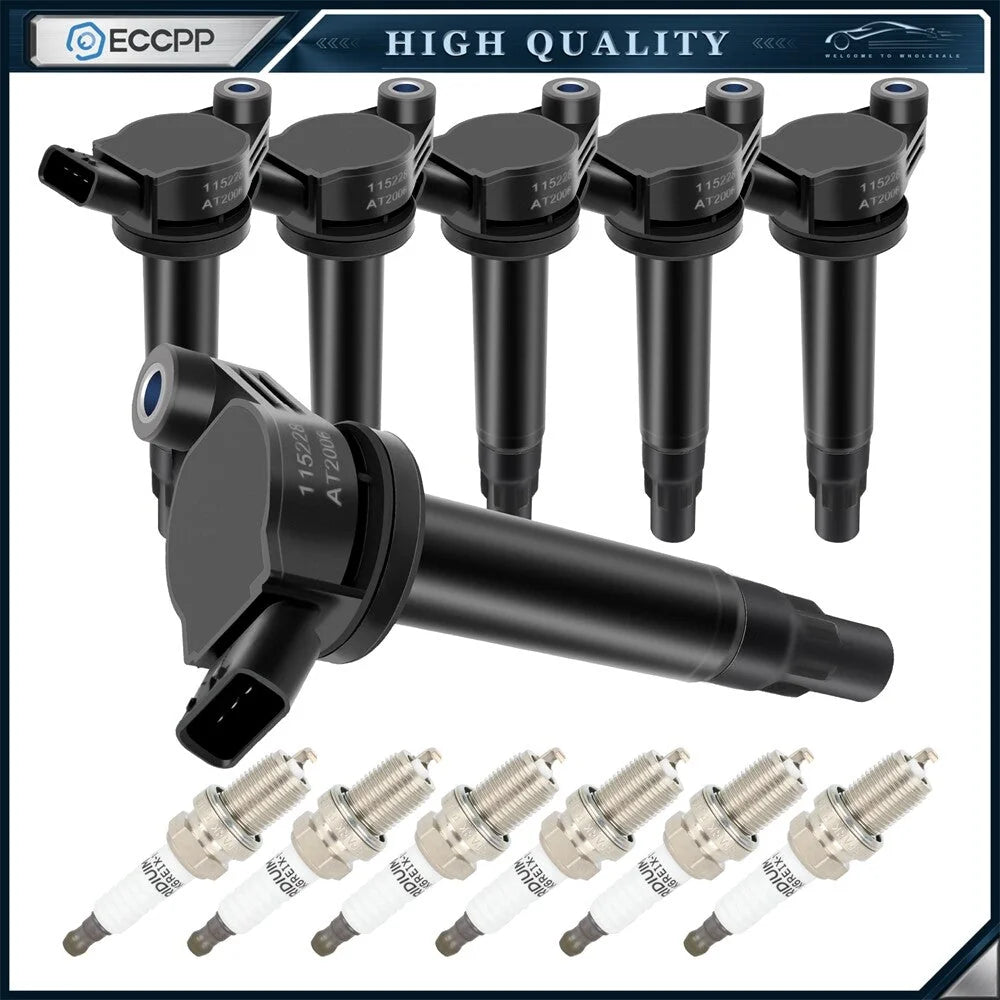 ECCPP 6 For 3.3L V6 ES330 RX330 RX400h Camry Solara Ignition Coil & Spark Plug 6B93BC-57 [1]