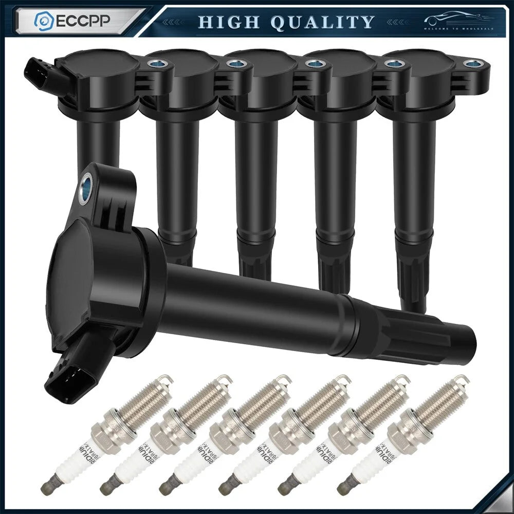 ECCPP 6 For 3.5L ES350 RX350 RX450h Avalon Camry RAV4 Ignition Coil Spark Plug 6B93BC-57 [1]