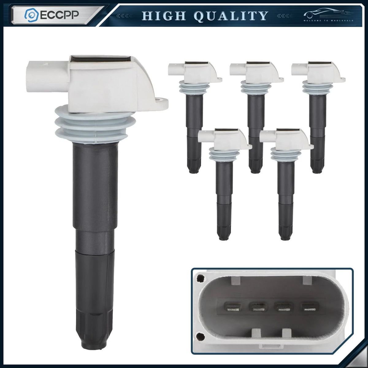 ECCPP 6 Ignition Coils For 13-16 Porsche Boxster 2.7L 09-12 Boxster 2.9L KOEEP [1]