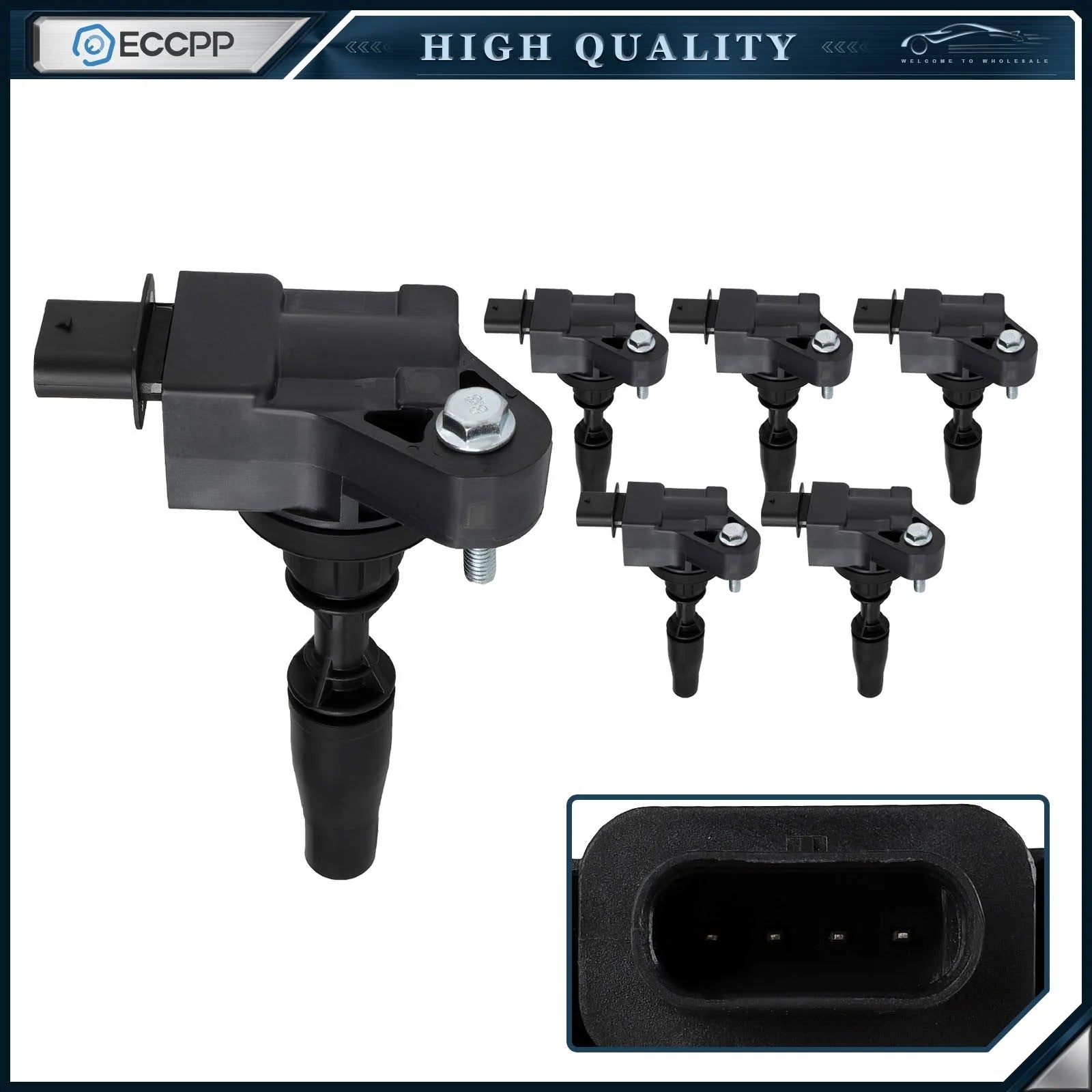 ECCPP 6 Ignition Coils For 2016-2019 Cadillac ATS CT6 CTS Camaro 3.6L V6 KOEEP [1]