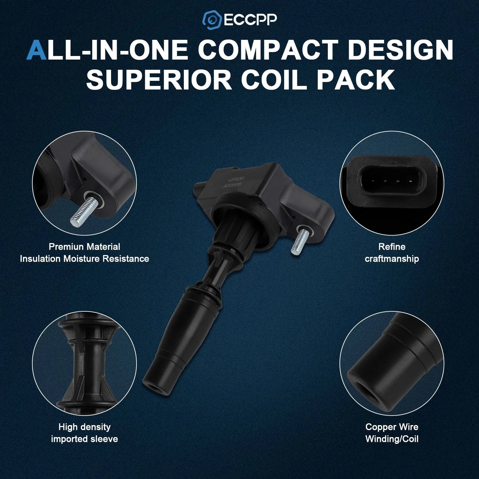 ECCPP 6 Ignition Coils For 2016-2019 Cadillac ATS CT6 CTS Camaro 3.6L V6 KOEEP [2]