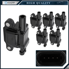ECCPP 6 Square Ignition Coils For 2014-2019 Chevrolet Silverado 1500 4.3L V6 6B93BC-57 [1]