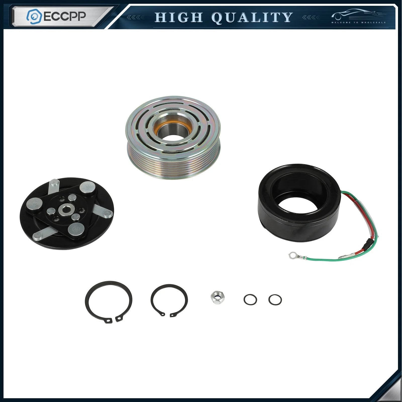ECCPP A/C AC Compressor Clutch Kit For Acura TSX 2009 2010-2014 2.4 Liter Engine 6B93BC-57 [1]