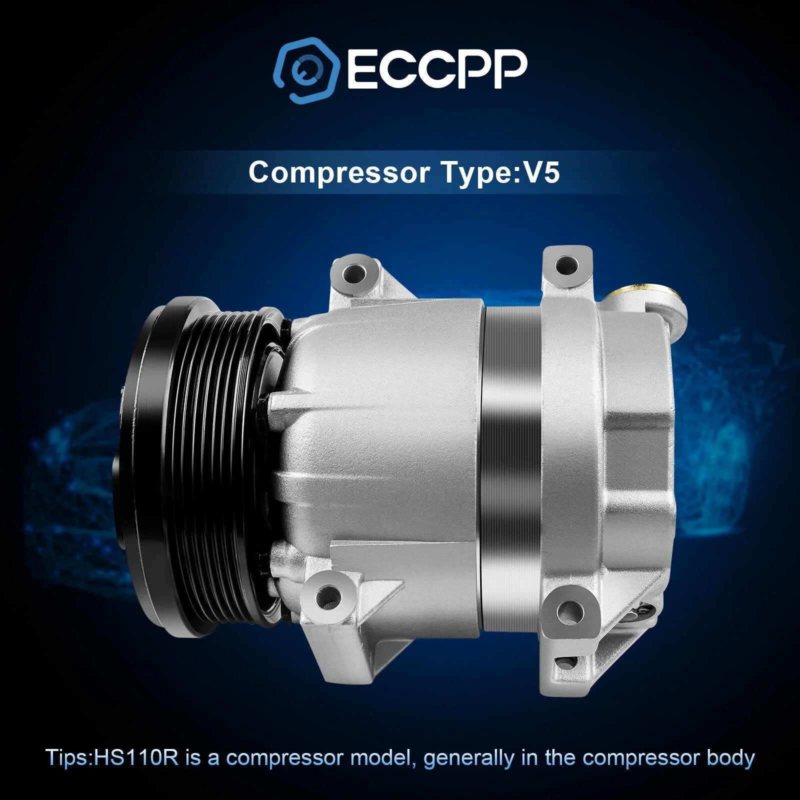 ECCPP A/C Compressor For 2004-2008 Chevrolet Aveo 06-08 Aveo5 Pontiac Wave 1.6L 6B93BC-57 [2]