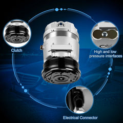 ECCPP A/C Compressor For 2004-2008 Chevrolet Aveo 06-08 Aveo5 Pontiac Wave 1.6L 6B93BC-57 [3]