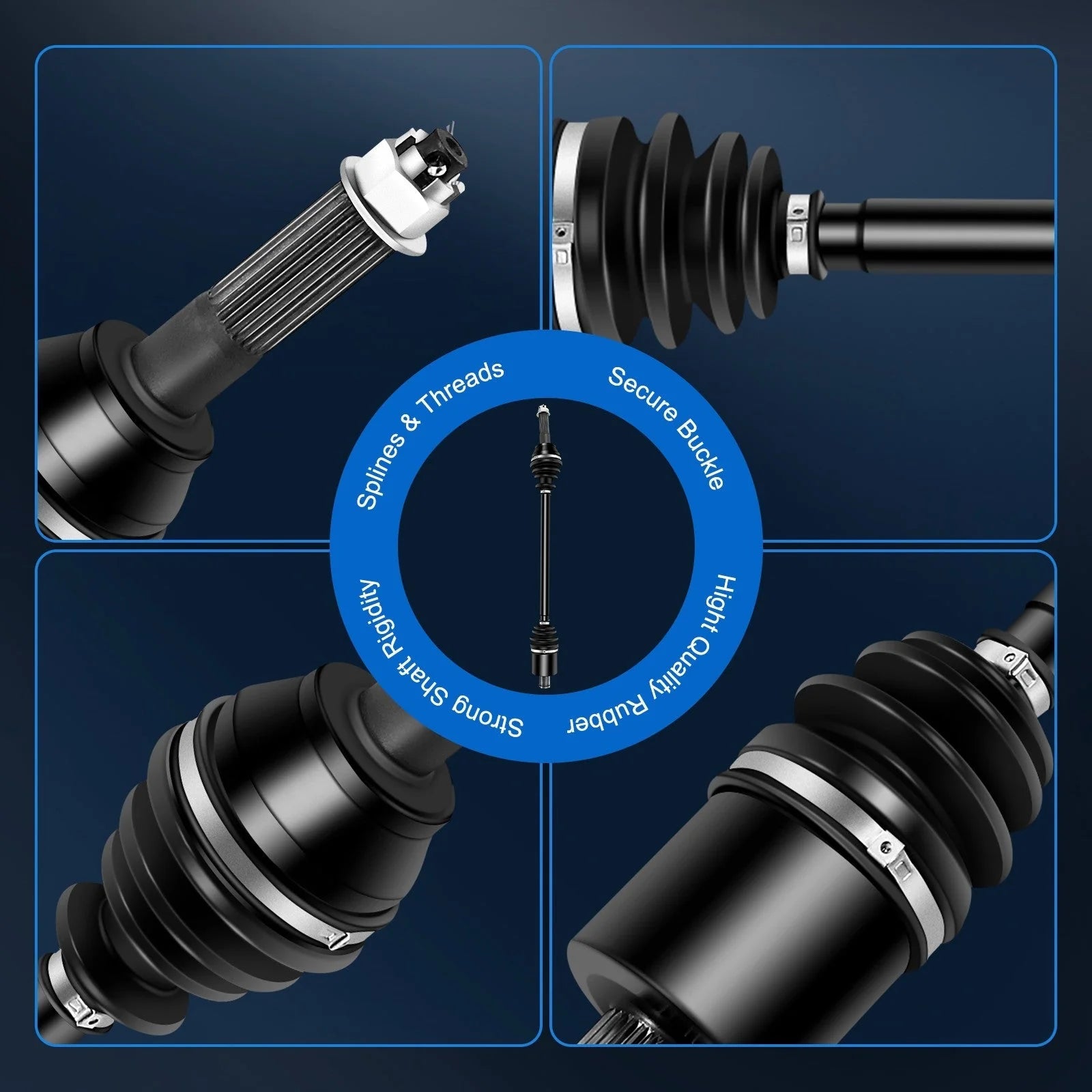 ECCPP CV Axle Set Fits Polaris RZR XP 900 2011-2013 Rear Left & Right KOEEP [3]