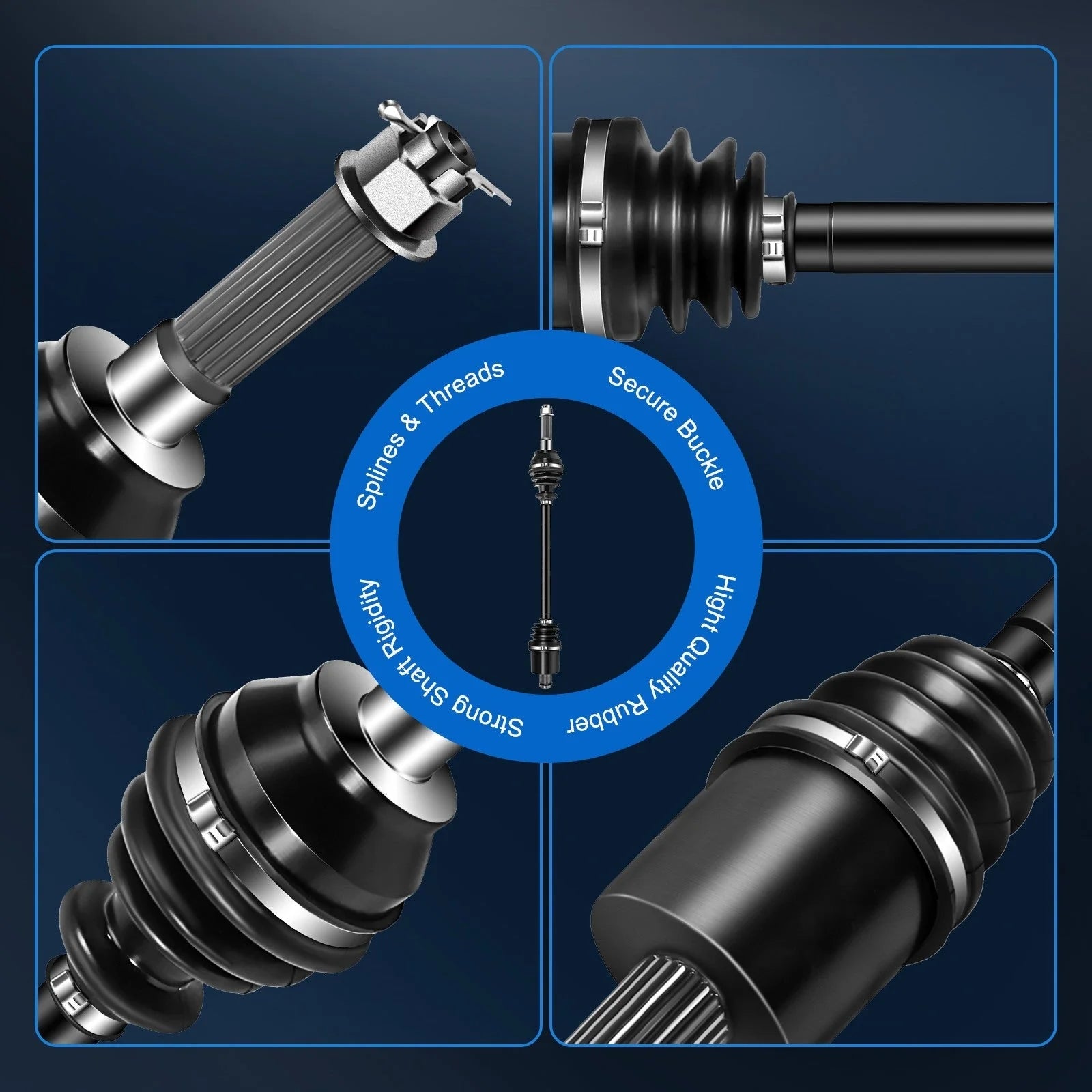 ECCPP CV Axle Set Fits Polaris Ranger 800 2013-2014 Rear Left & Right KOEEP [3]
