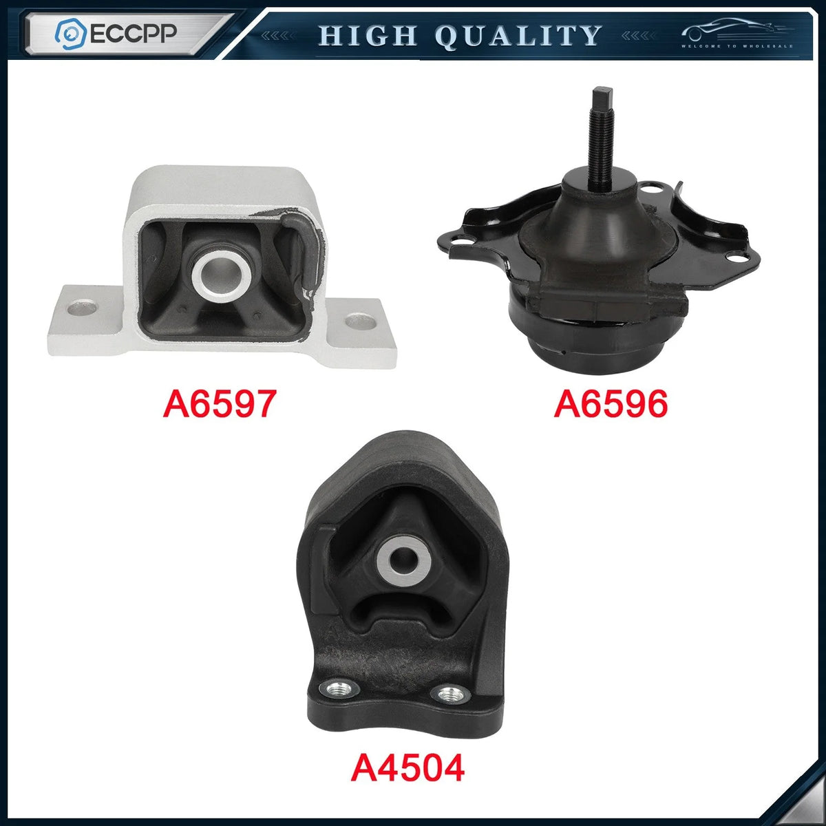 ECCPP Engine Motor Mount Kit FOR 2003-2011 Honda Element 2.4L for AT 3PCS 6B93BC-57 [1]