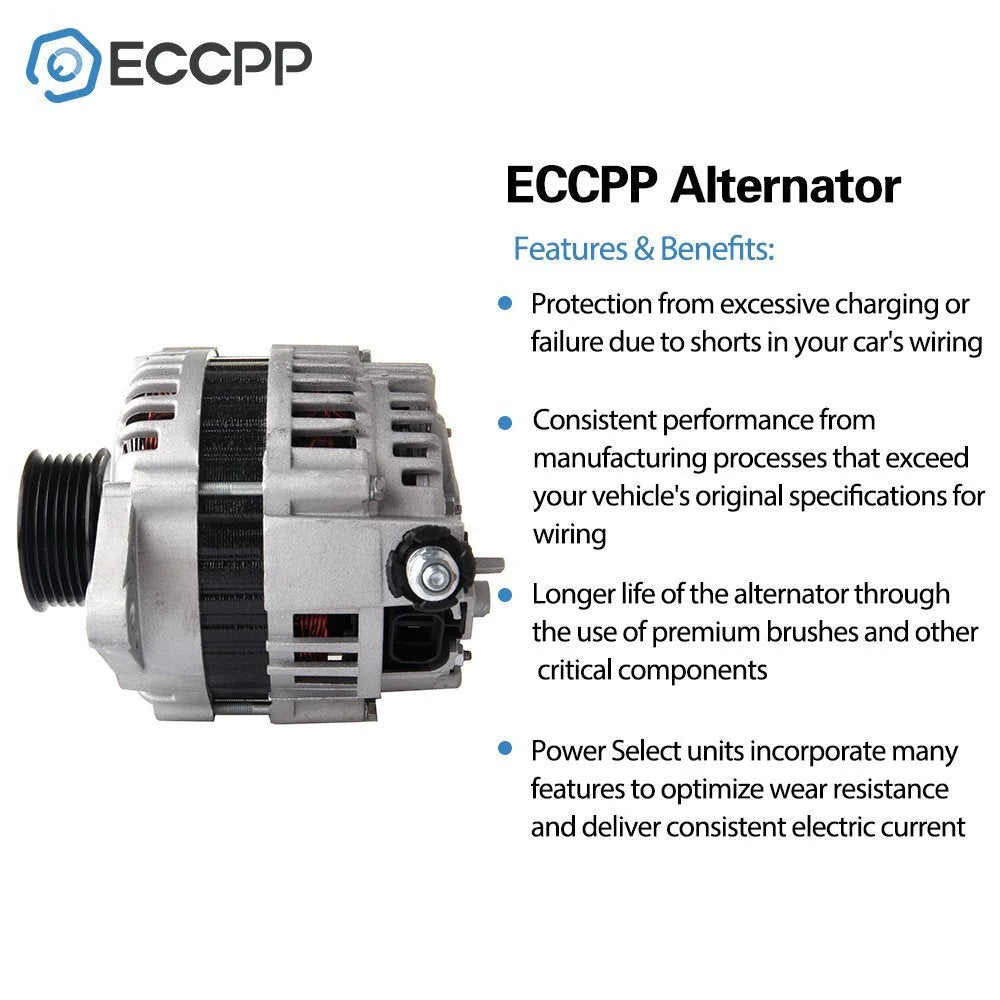 ECCPP For Nissan Altima GLE GXE XE 1998-2001 2.4L Alternator 23100-0Z400 13760 6B93BC-57 [4]