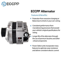 ECCPP For Nissan Altima GLE GXE XE 1998-2001 2.4L Alternator 23100-0Z400 13760 6B93BC-57 [4]