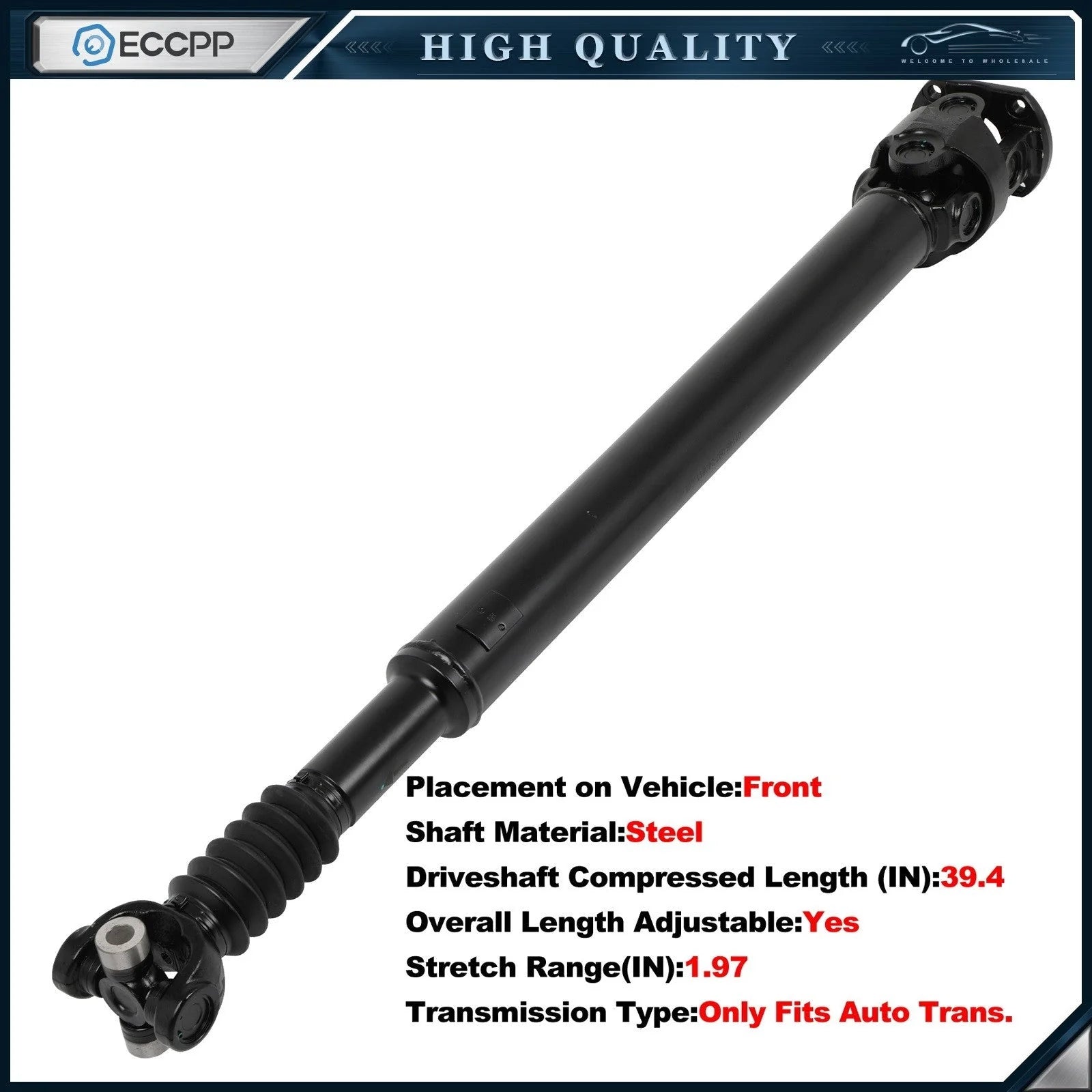 ECCPP Front Driveshaft For Ford F-250 F-350 Super Duty 03-10 Diesel 5C344A376DA ECCPP [1]