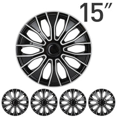 ECCPP Full Set Wheel Covers Fits R15 Tire & Steel Rim Snap On Full Hub Caps 15" KOEEP [2]