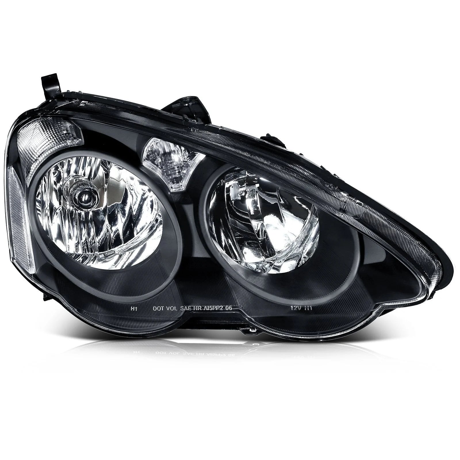 ECCPP Halogen Headlights Assembly For Acura RSX 2.0L 2002-2004 Pair Kit Black KOEEP [10]