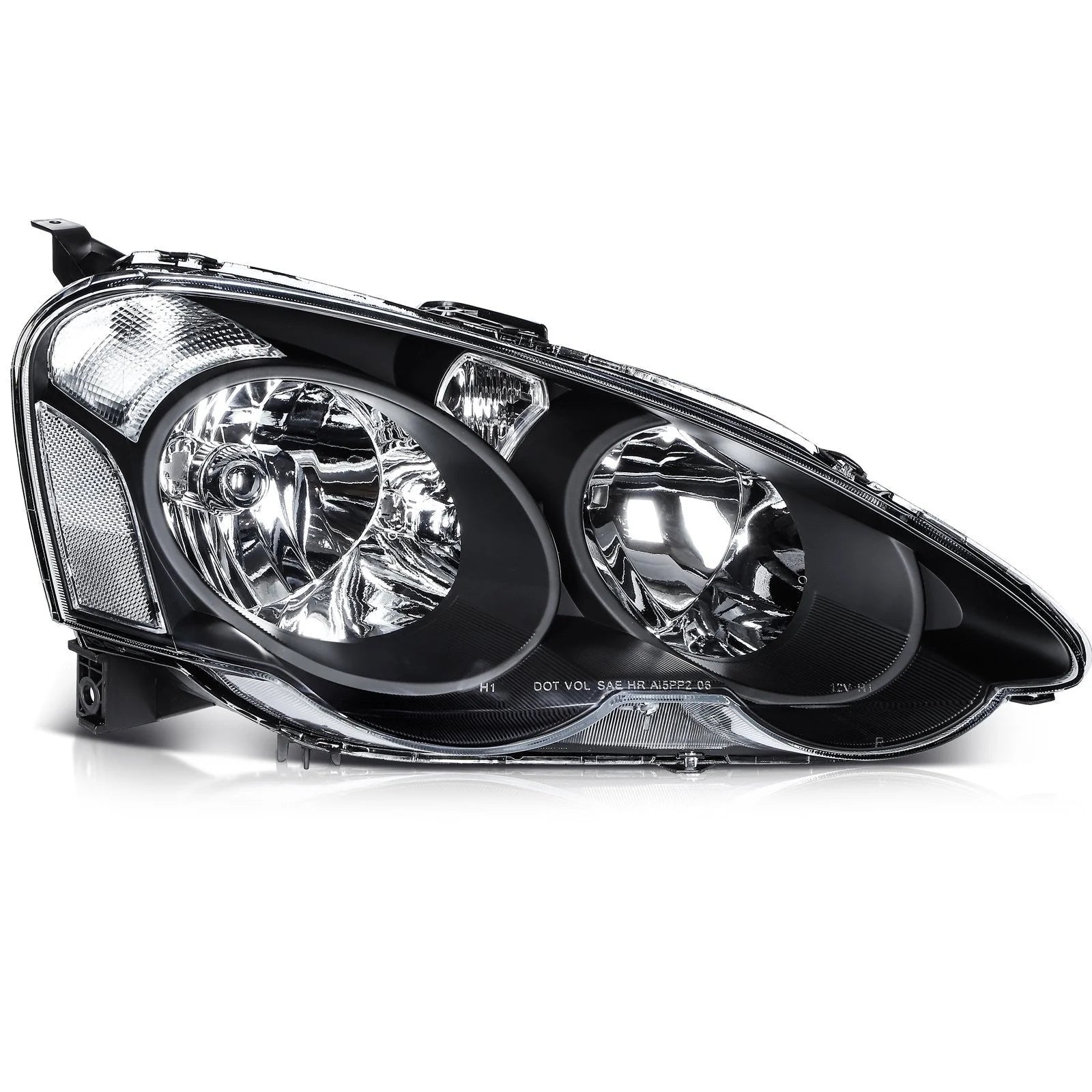 ECCPP Halogen Headlights Assembly For Acura RSX 2.0L 2002-2004 Pair Kit Black KOEEP [7]