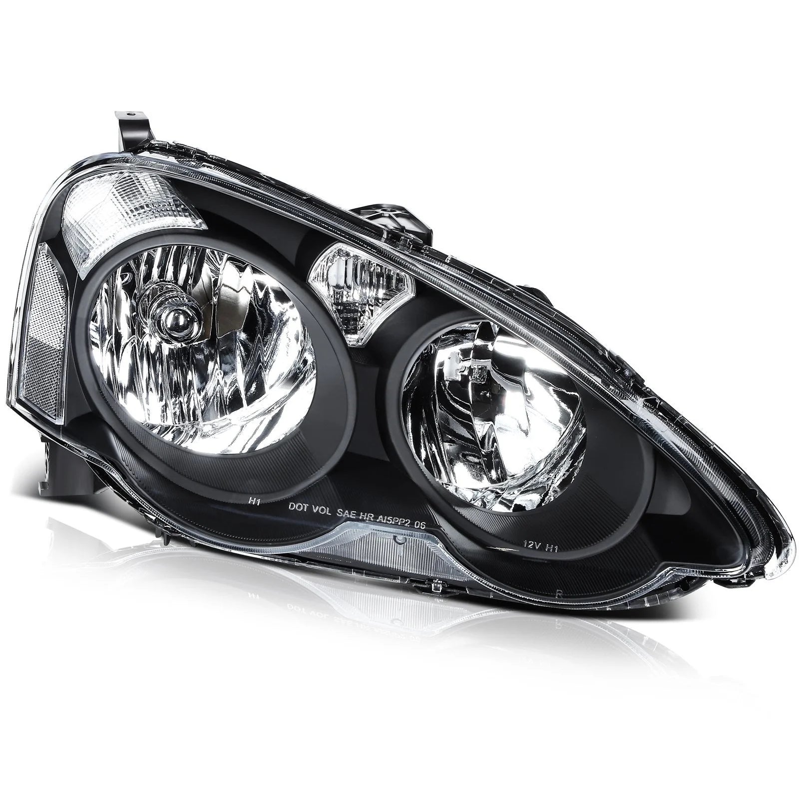 ECCPP Halogen Headlights Assembly For Acura RSX 2.0L 2002-2004 Pair Kit Black KOEEP [9]