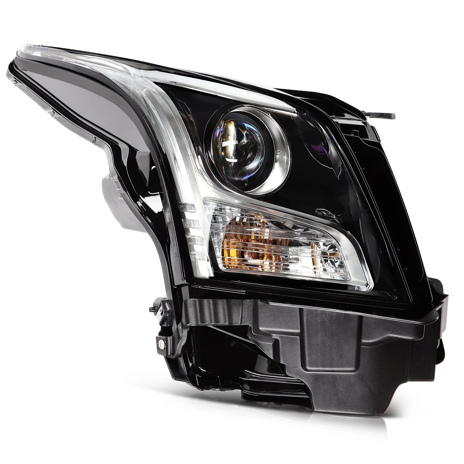 ECCPP Halogen Headlights Assembly For Cadillac ATS 2013-2019 Pair Kit Black 6B93BC-57 [10]