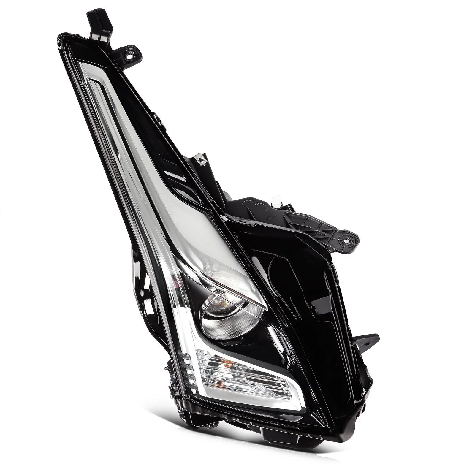 ECCPP Halogen Headlights Assembly For Cadillac ATS 2013-2019 Pair Kit Black 6B93BC-57 [9]