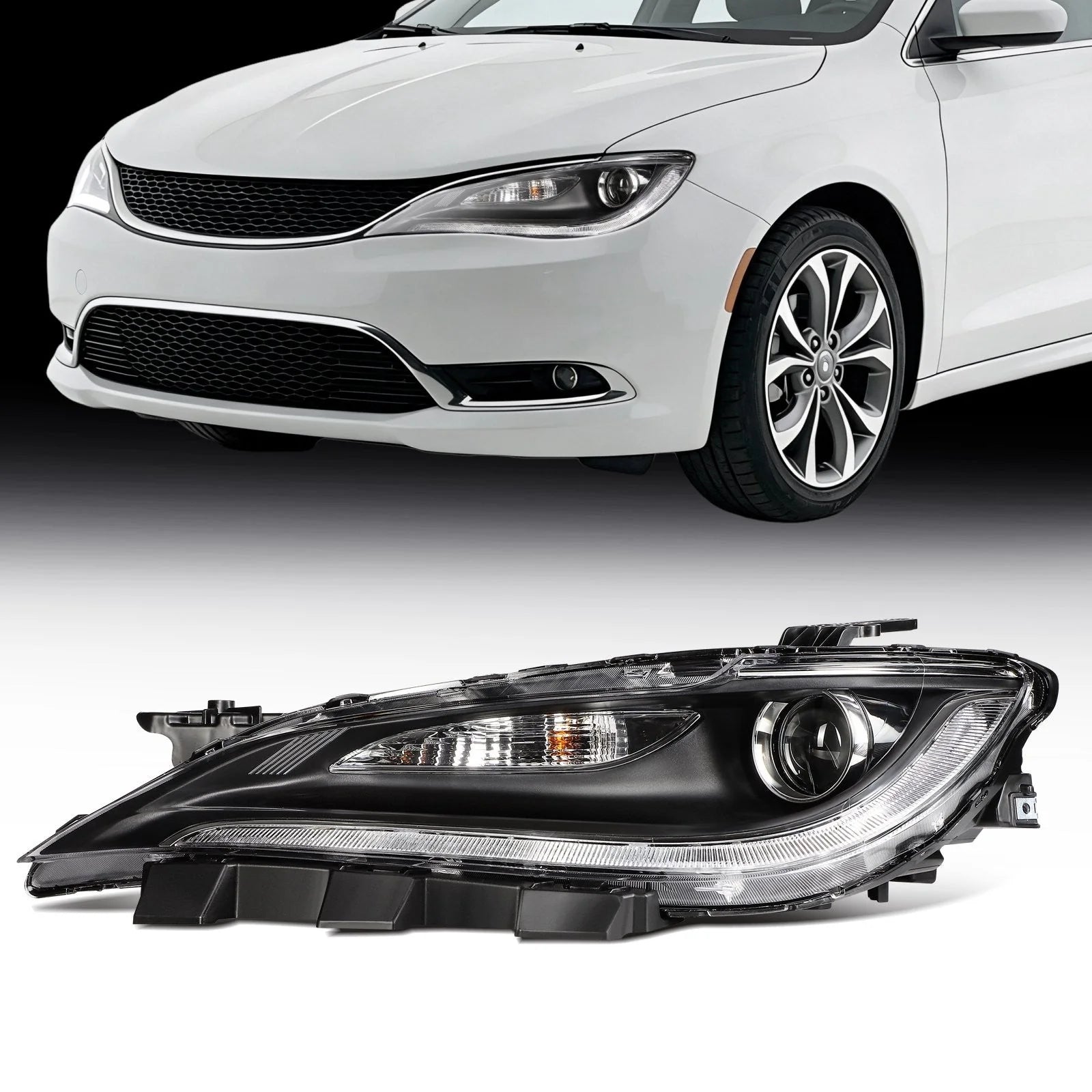 ECCPP Headlight Assembly For Chrysler 200 2.4L 3.6L 2015-2017 Driver Left Side 6B93BC-57 [1]