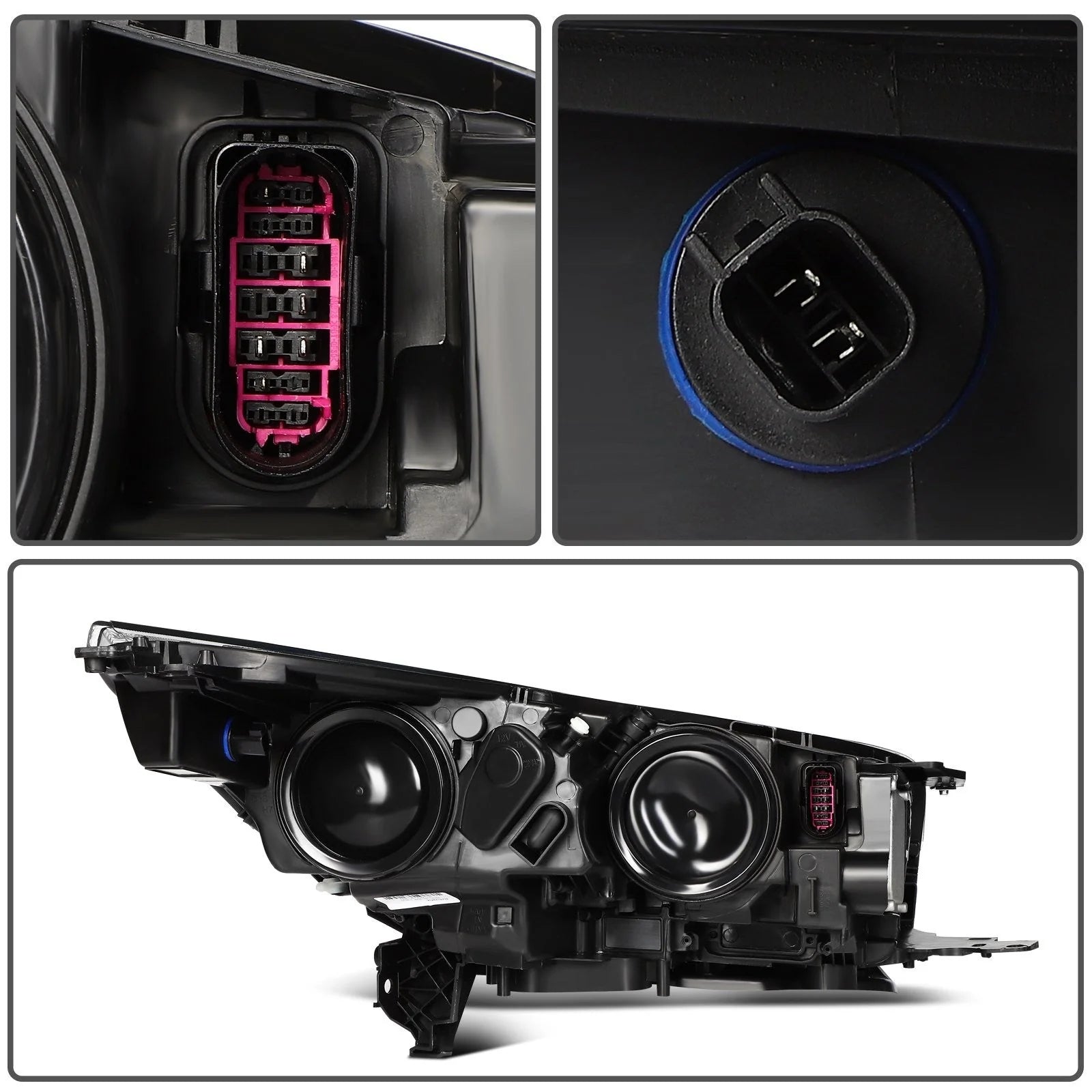 ECCPP Headlight Assembly For For Ford Escape 2017-2019 Driver Left Side Black KOEEP [10]