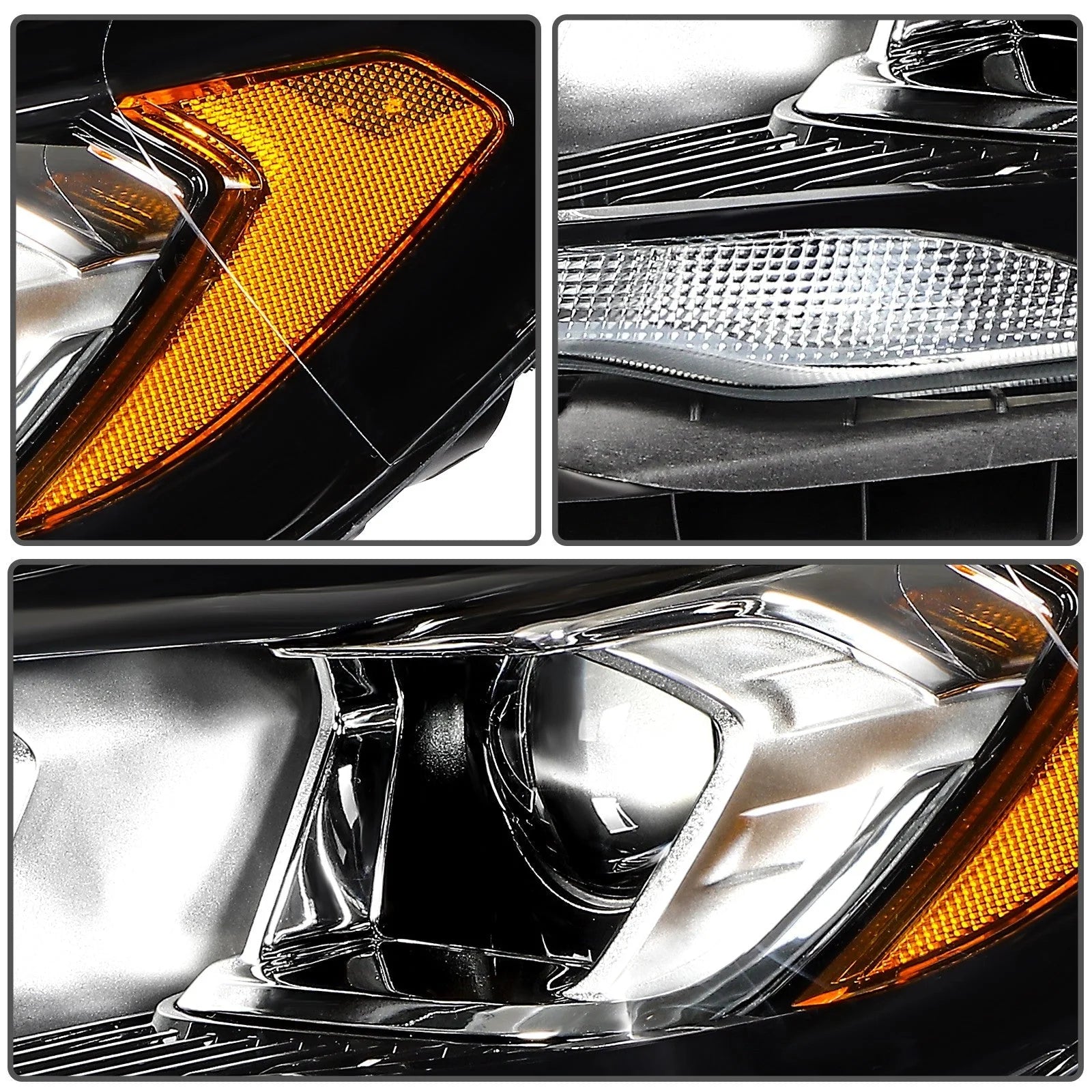 ECCPP Headlight Assembly For For Ford Escape 2017-2019 Driver Left Side Black KOEEP [11]