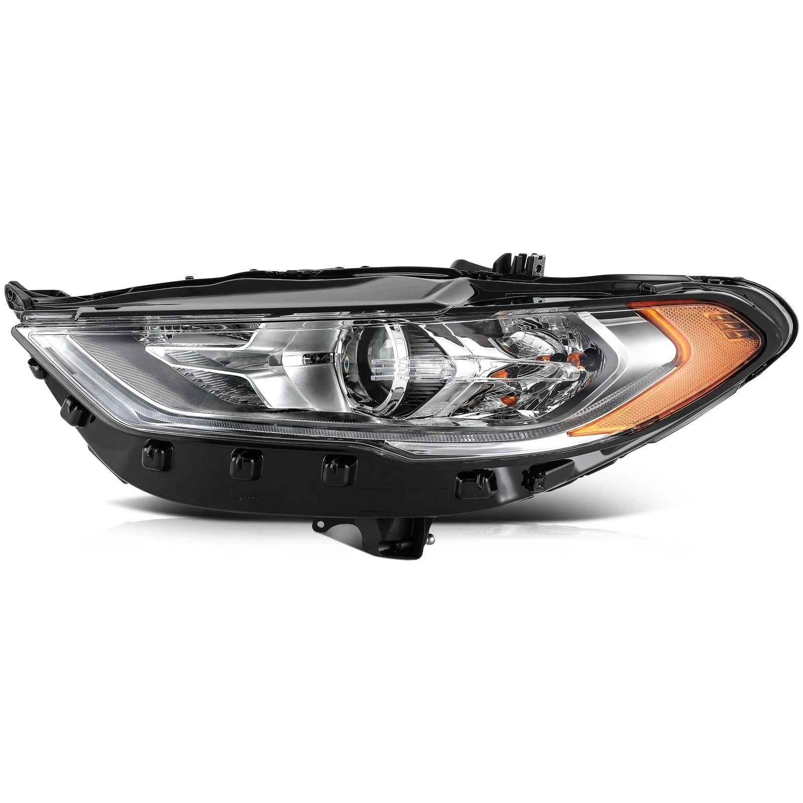 ECCPP Headlight Assembly For Ford Fusion 2017-2020 Left Side Chrome Amber 6B93BC-57 [3]