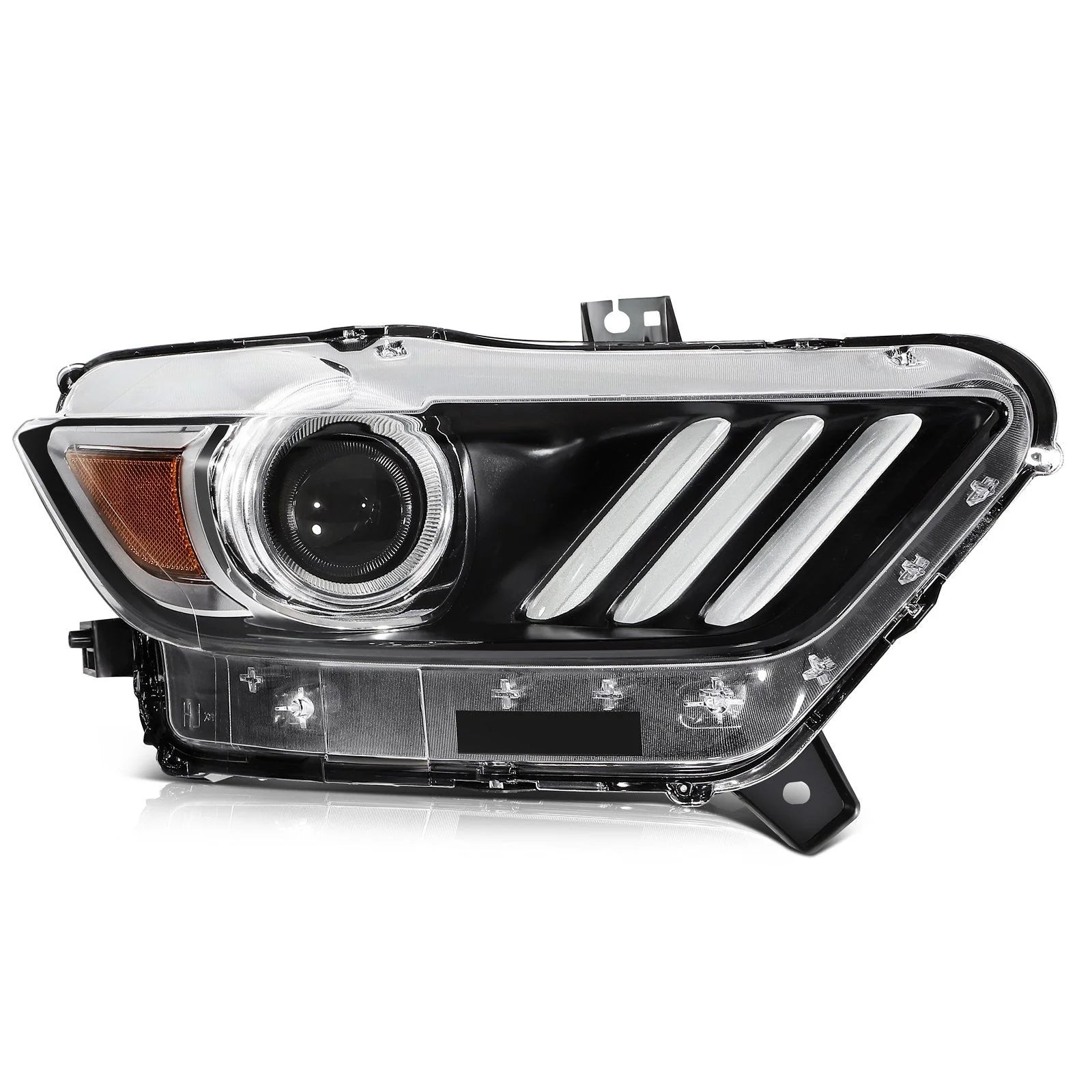 ECCPP Headlight Assembly For Ford Mustang 2015-2017 Passenger Right Side Black 6B93BC-57 [6]