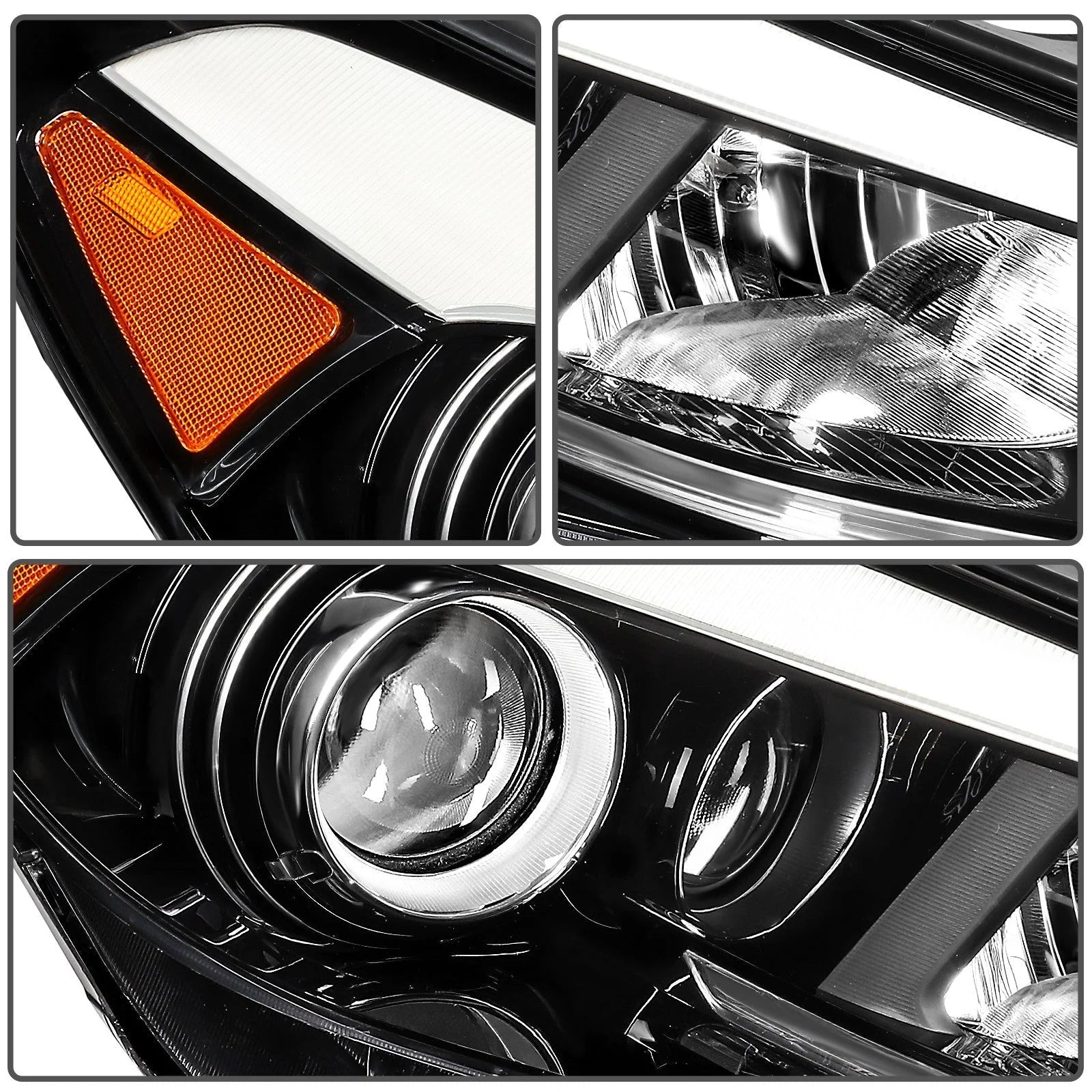 ECCPP Headlight Assembly For Hyundai Tucson 2016-2018 Driver Left Side Black 6B93BC-57 [3]