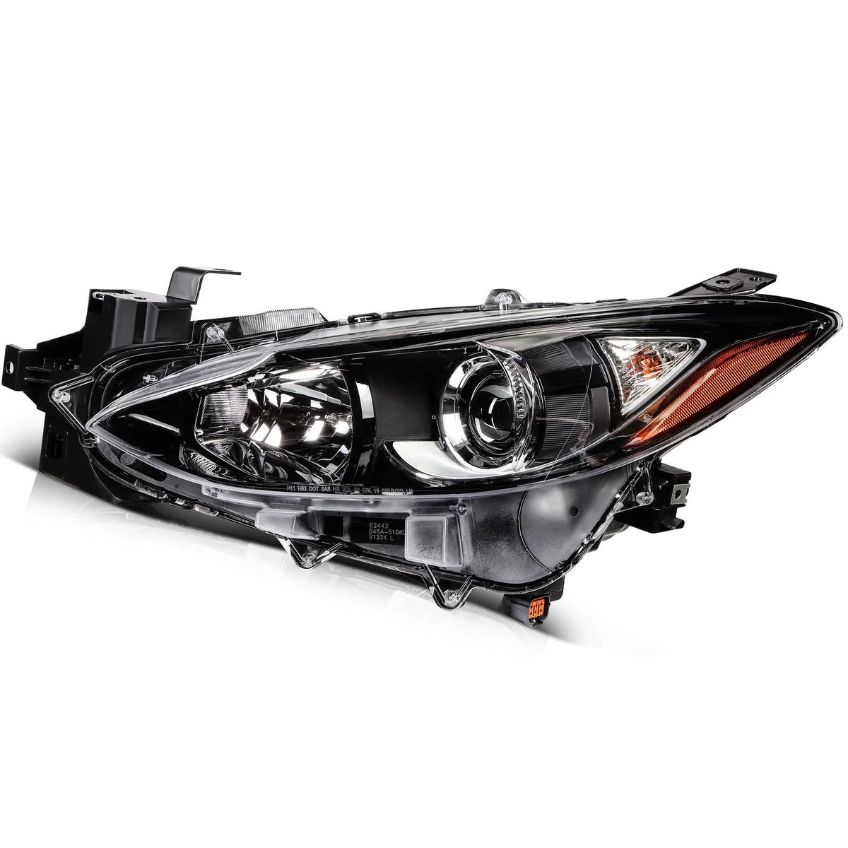 ECCPP Headlight Assembly For Mazda 3 2.0L 2.5L 2014-2016 Driver Left Side Black 6B93BC-57 [1]