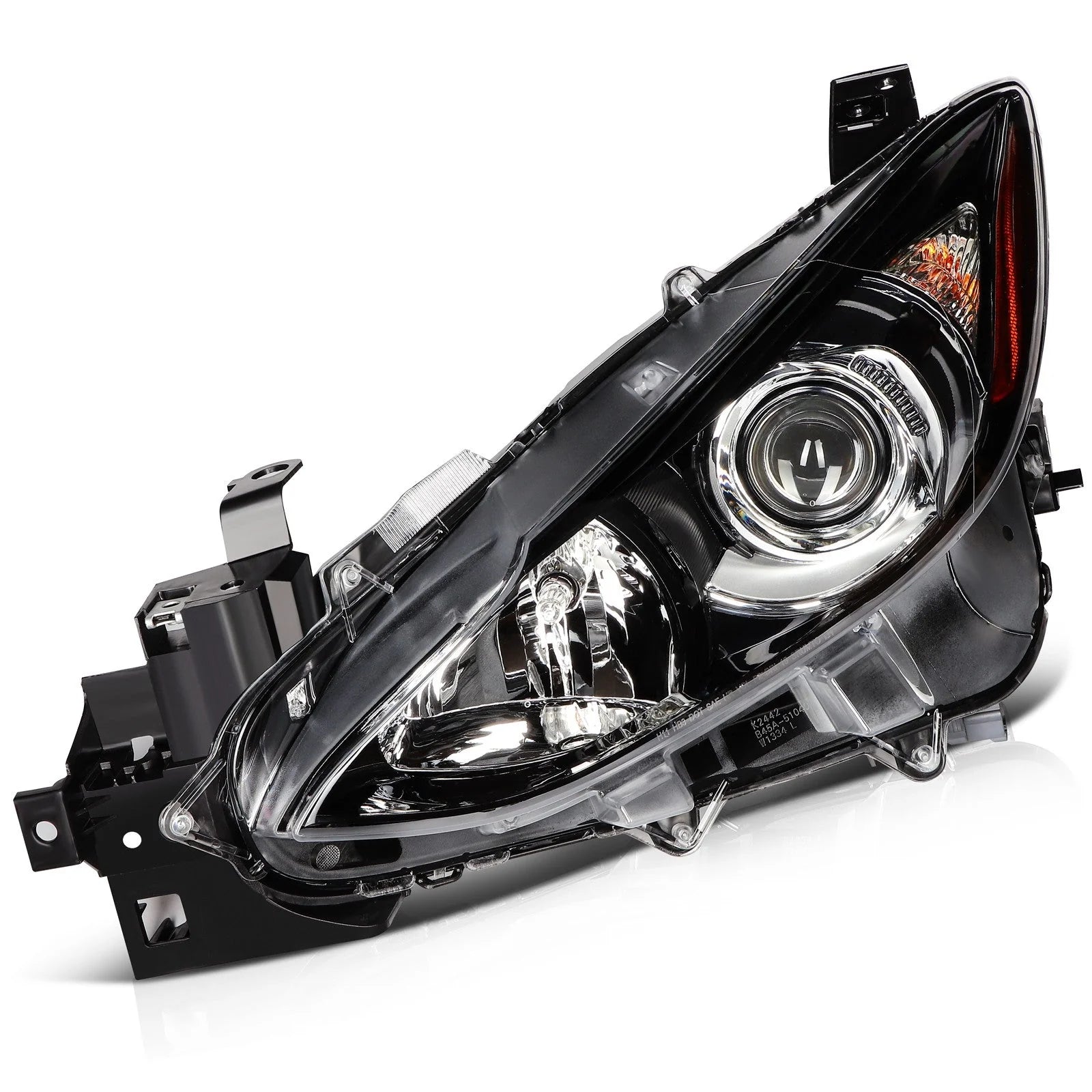 ECCPP Headlight Assembly For Mazda 3 2.0L 2.5L 2014-2016 Driver Left Side Black 6B93BC-57 [4]