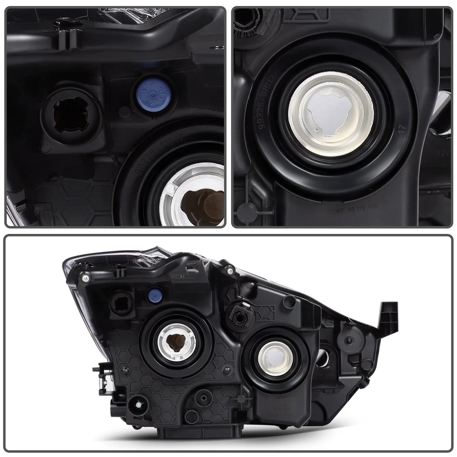 ECCPP Headlight Assembly For Nissan For Kicks 1.6L 2017-2020 Left Side Black 6B93BC-57 [7]