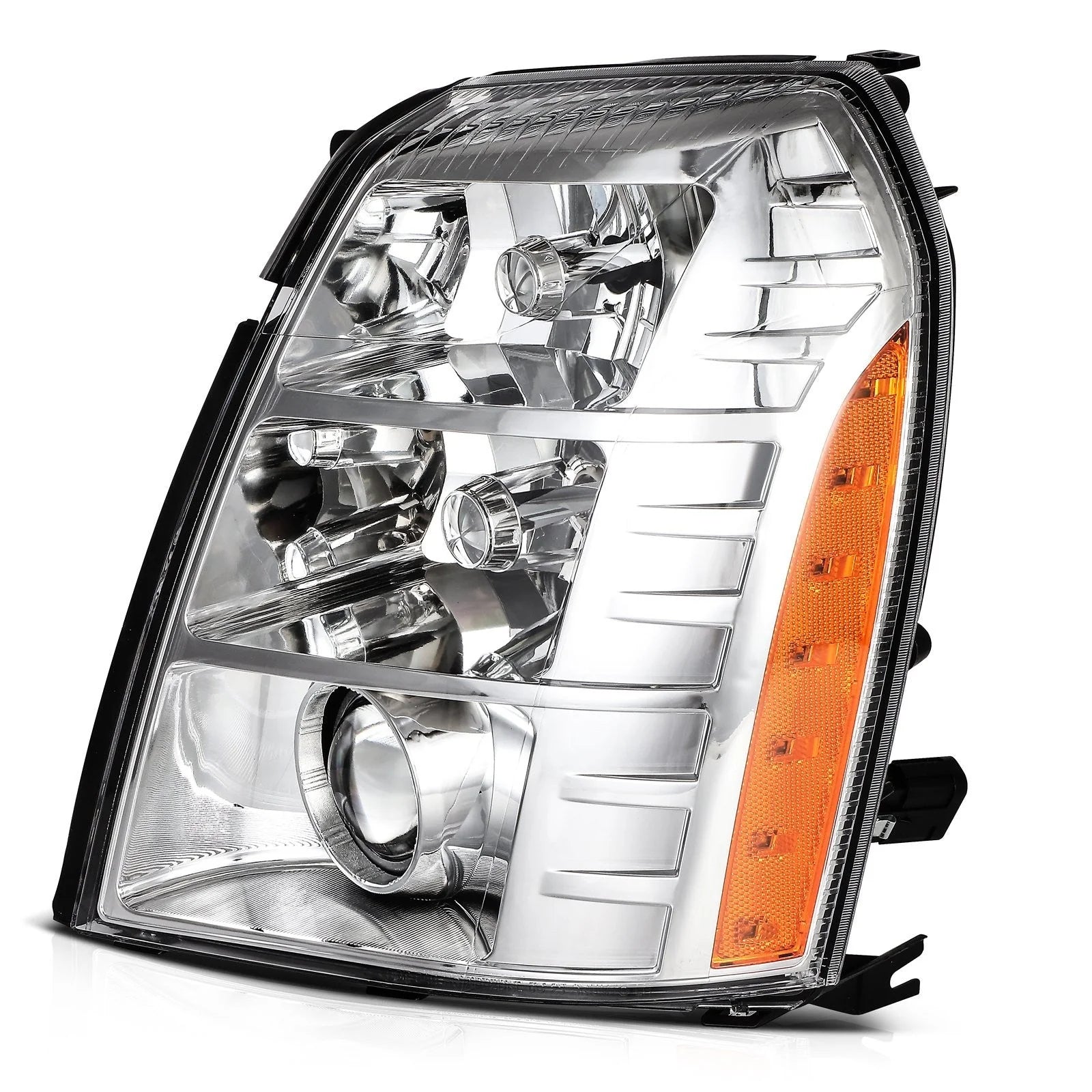 ECCPP Headlight For Cadillac Escalade 6.2L 2009-2014 Driver Left Side Chrome 6B93BC-57 [2]