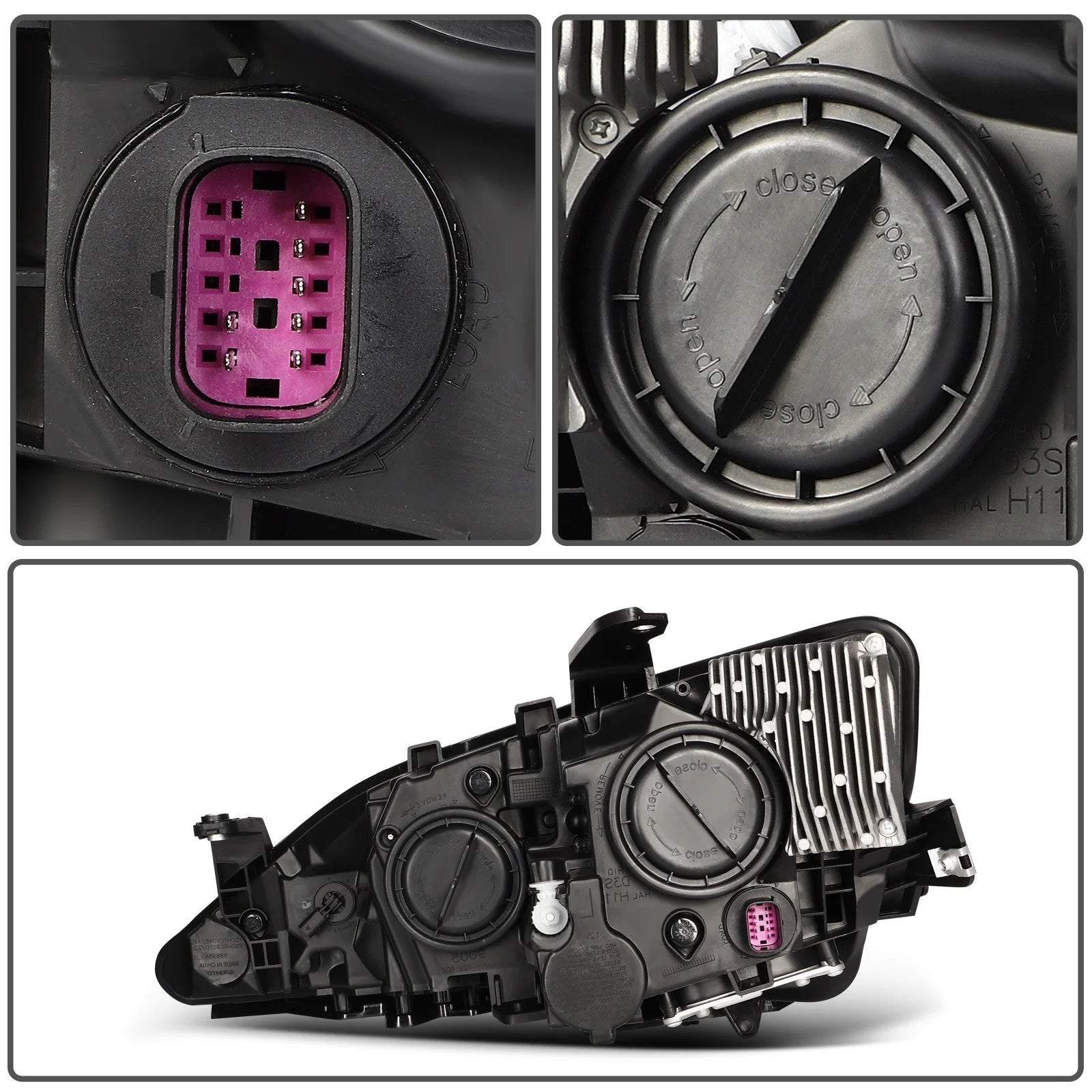 ECCPP Headlight For Chrysler Pacifica Voyager 3.6L 2017-2020 Right Side Black 6B93BC-57 [11]