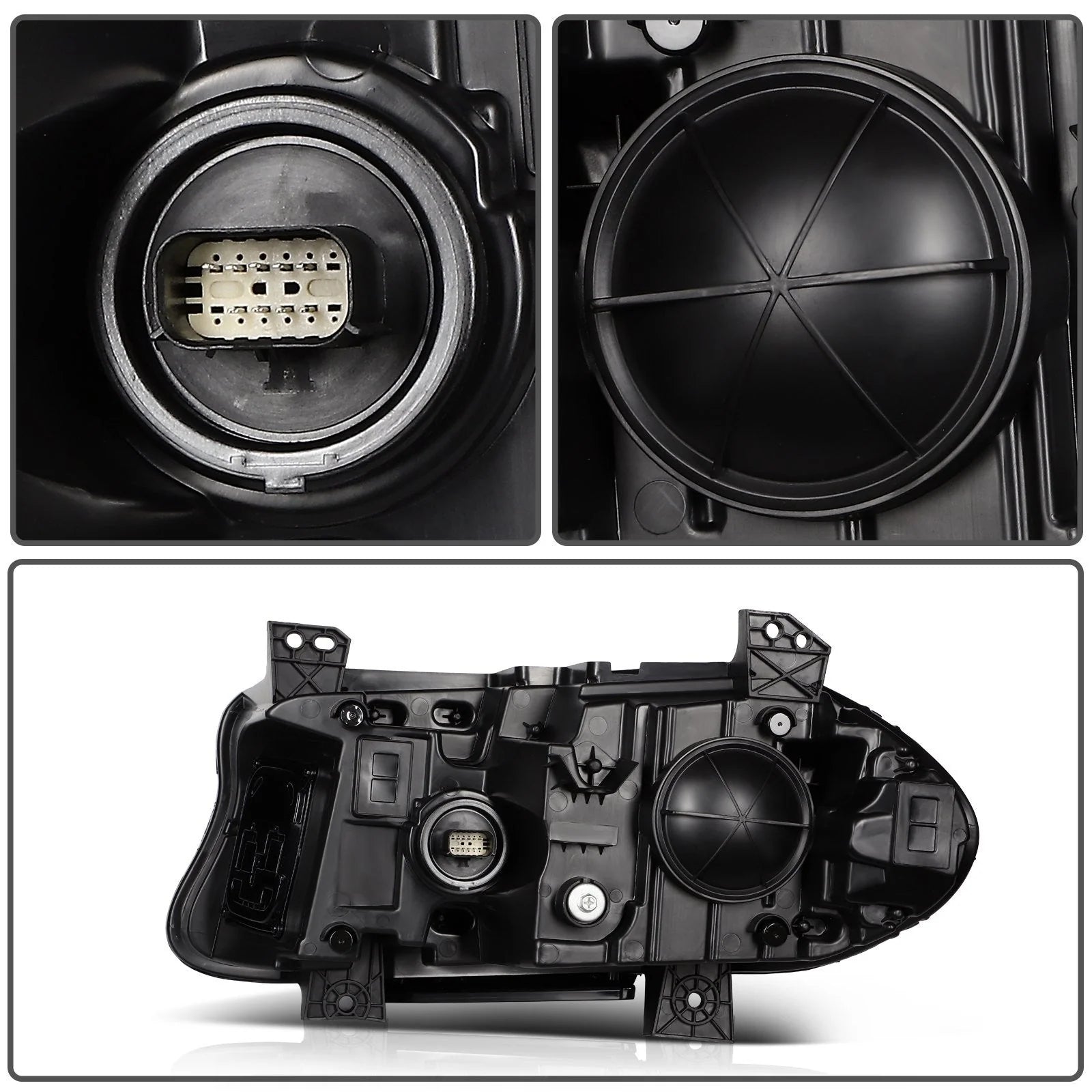 ECCPP Headlight For Dodge Charger 2015-2021 Passenger Right Side Black 6B93BC-57 [6]