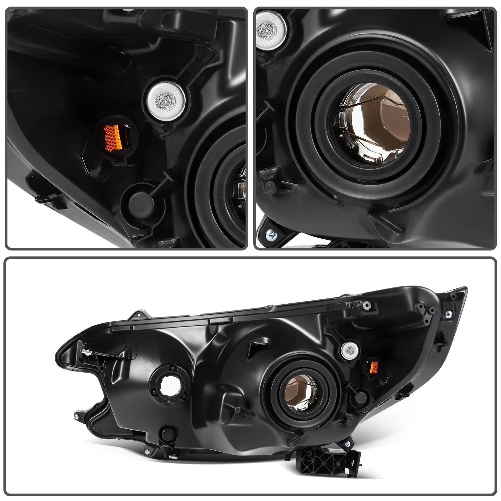 ECCPP Headlight For Honda CR-V CRV 2.4L 2012-2014 Passenger Right Side Black 6B93BC-57 [8]