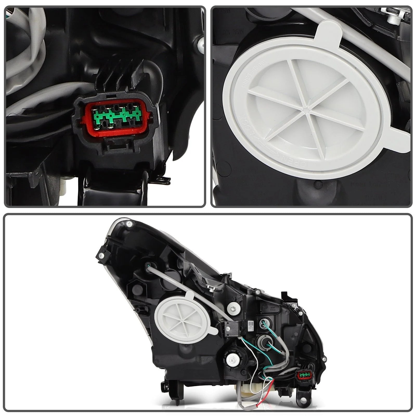 ECCPP Headlight For INFINITI For G25 For G37 2010-2013 Driver Left Side Chrome 6B93BC-57 [9]