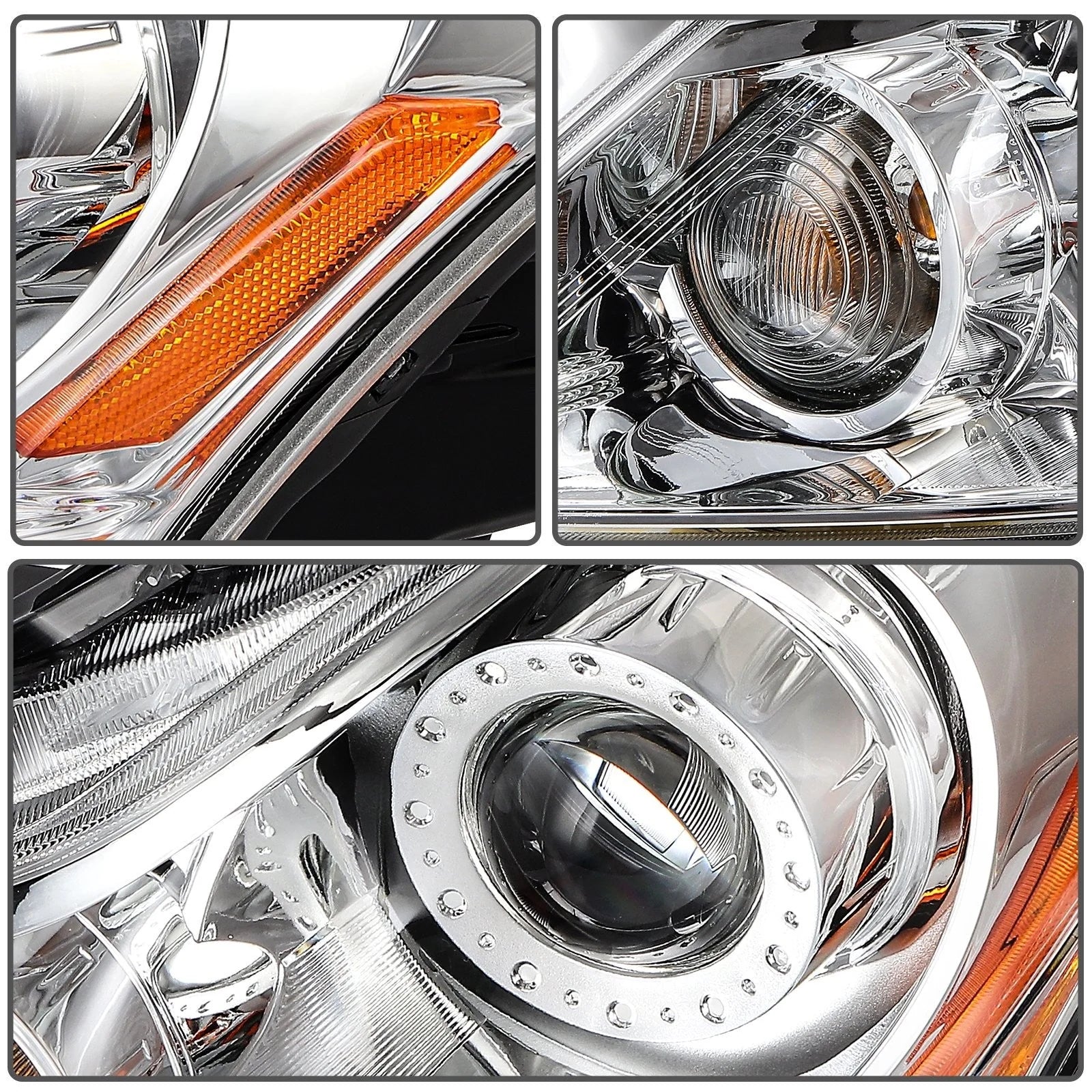 ECCPP Headlight For INFINITI For G25 For G37 2010-2013 Right Side Chrome Amber 6B93BC-57 [10]