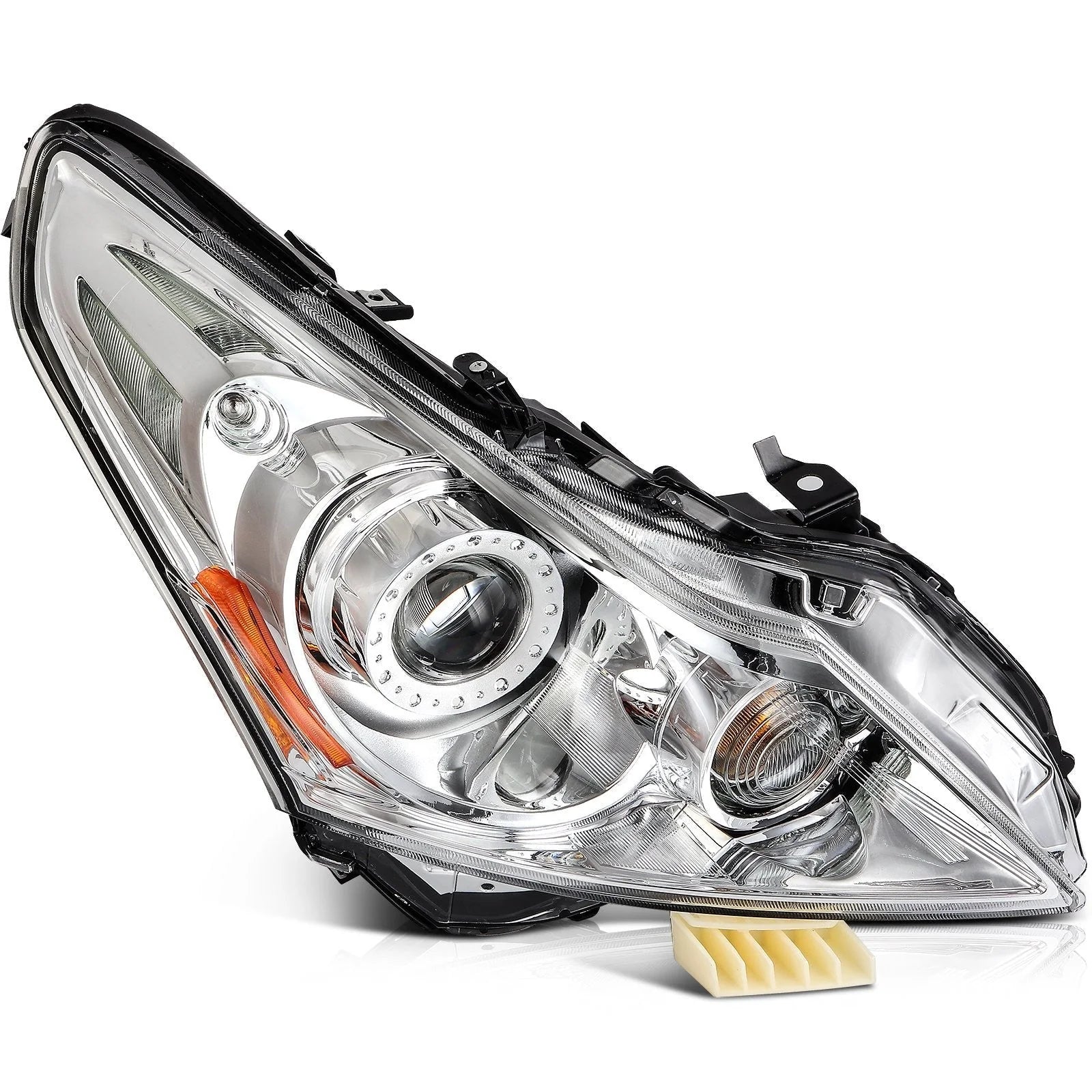 ECCPP Headlight For INFINITI For G25 For G37 2010-2013 Right Side Chrome Amber 6B93BC-57 [2]