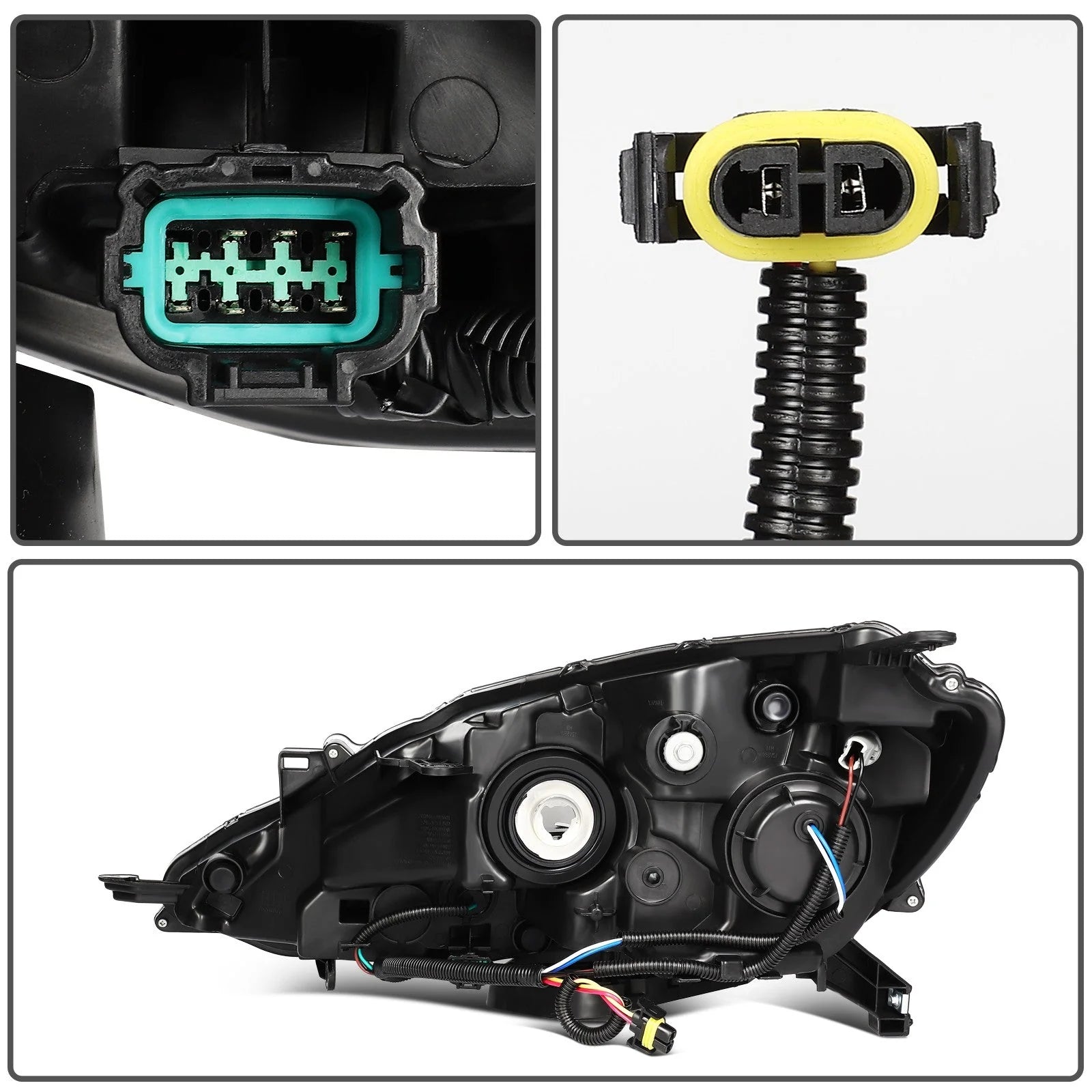 ECCPP Headlight For Nissan For Sentra 1.8L 2016-2019 Passenger Right Side Black 6B93BC-57 [8]